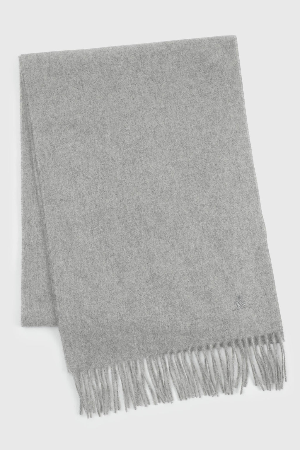 Mid-Grey 100% Pure Cashmere Scarf — detail 1