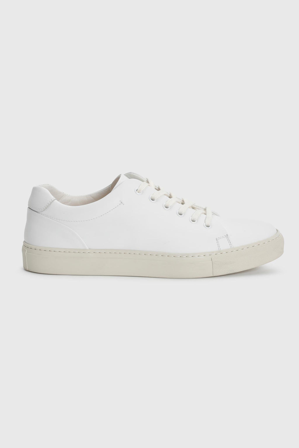 White Suede Calfskin Trainer