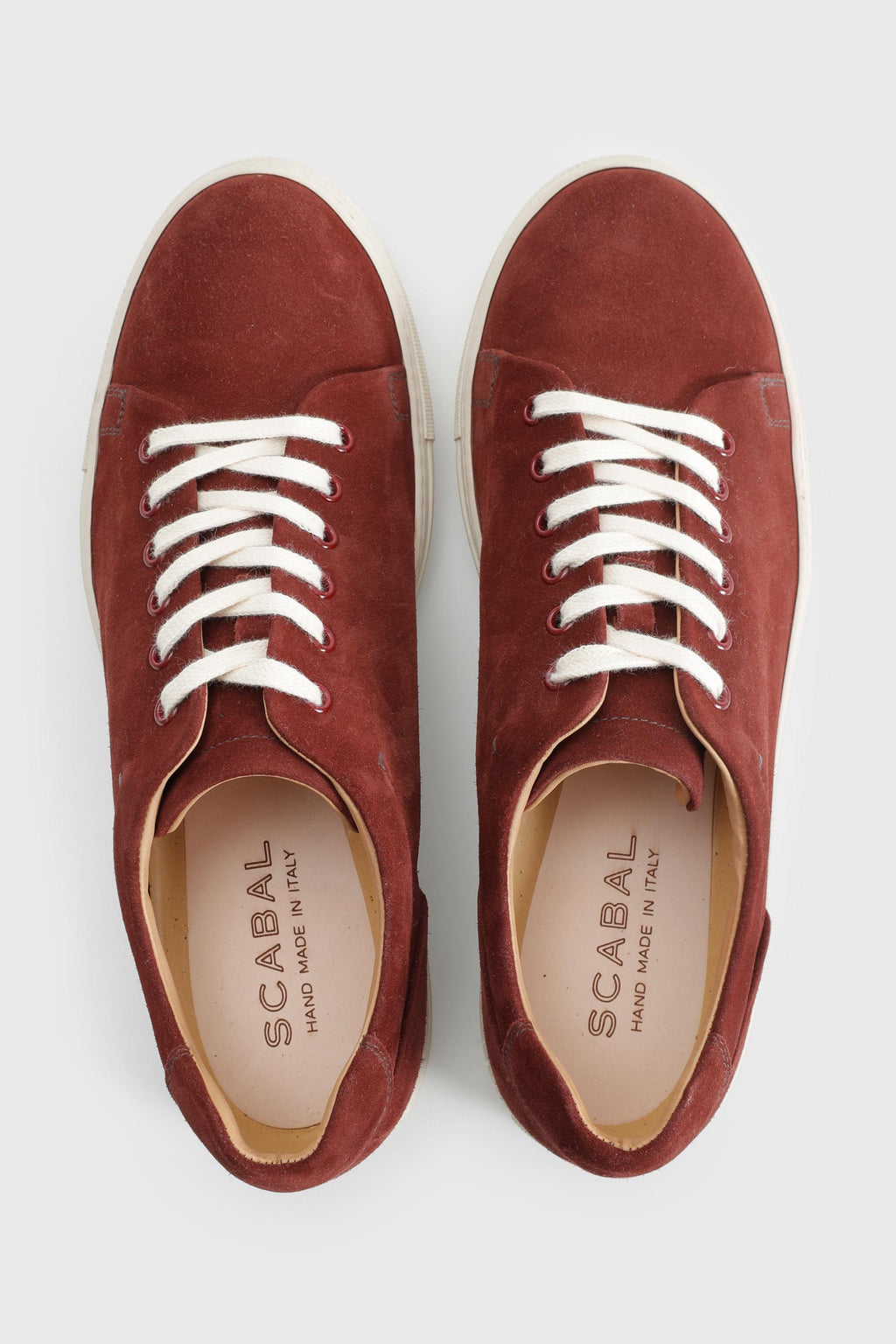 Burgundy Suede Calfskin Trainer — detail 1