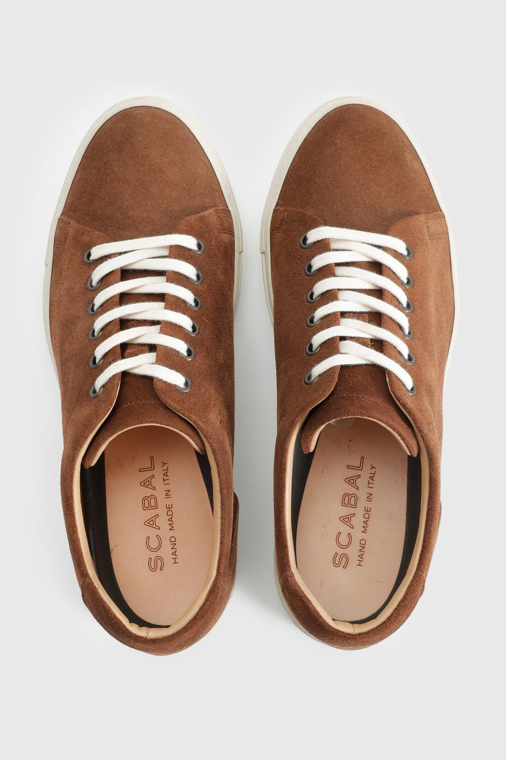 Tobacco Suede Calfskin Trainer — detail 1