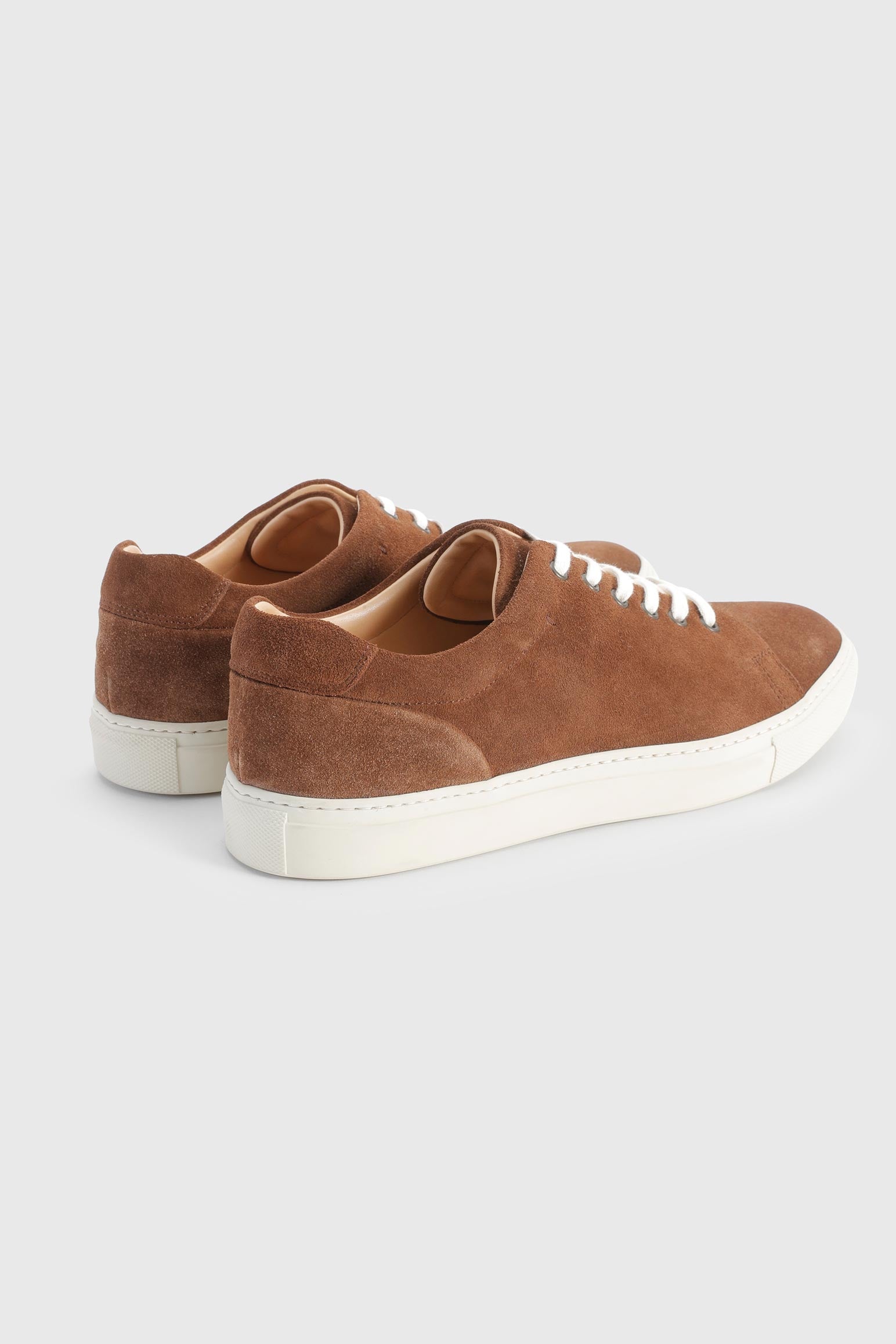 Tobacco Suede Calfskin Trainer — detail 2