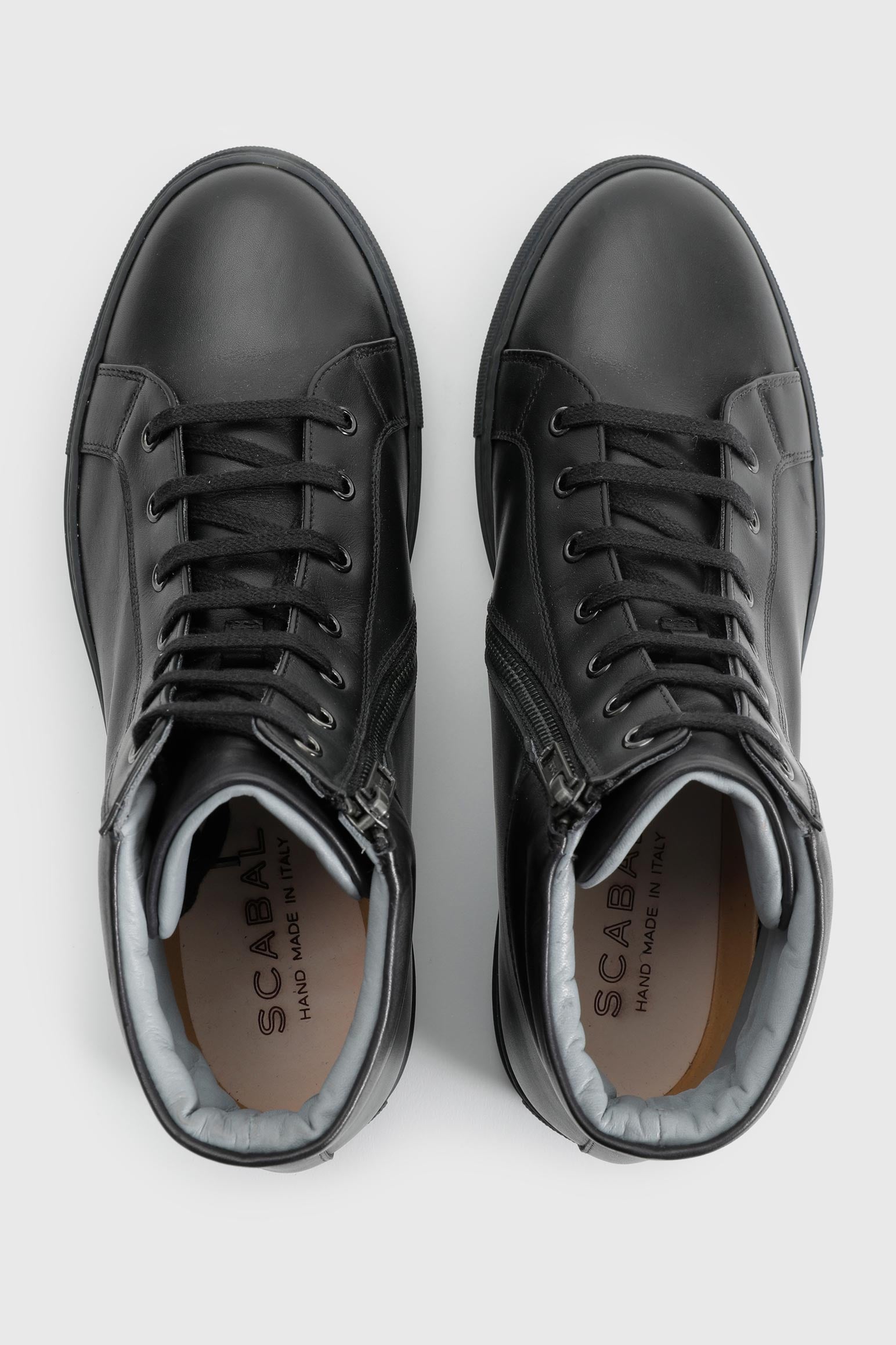 Black Calfskin High Trainer — detail 1