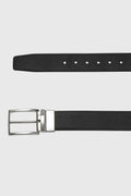 Black Sidmouth Calfskin Saffiano Reversible Belt