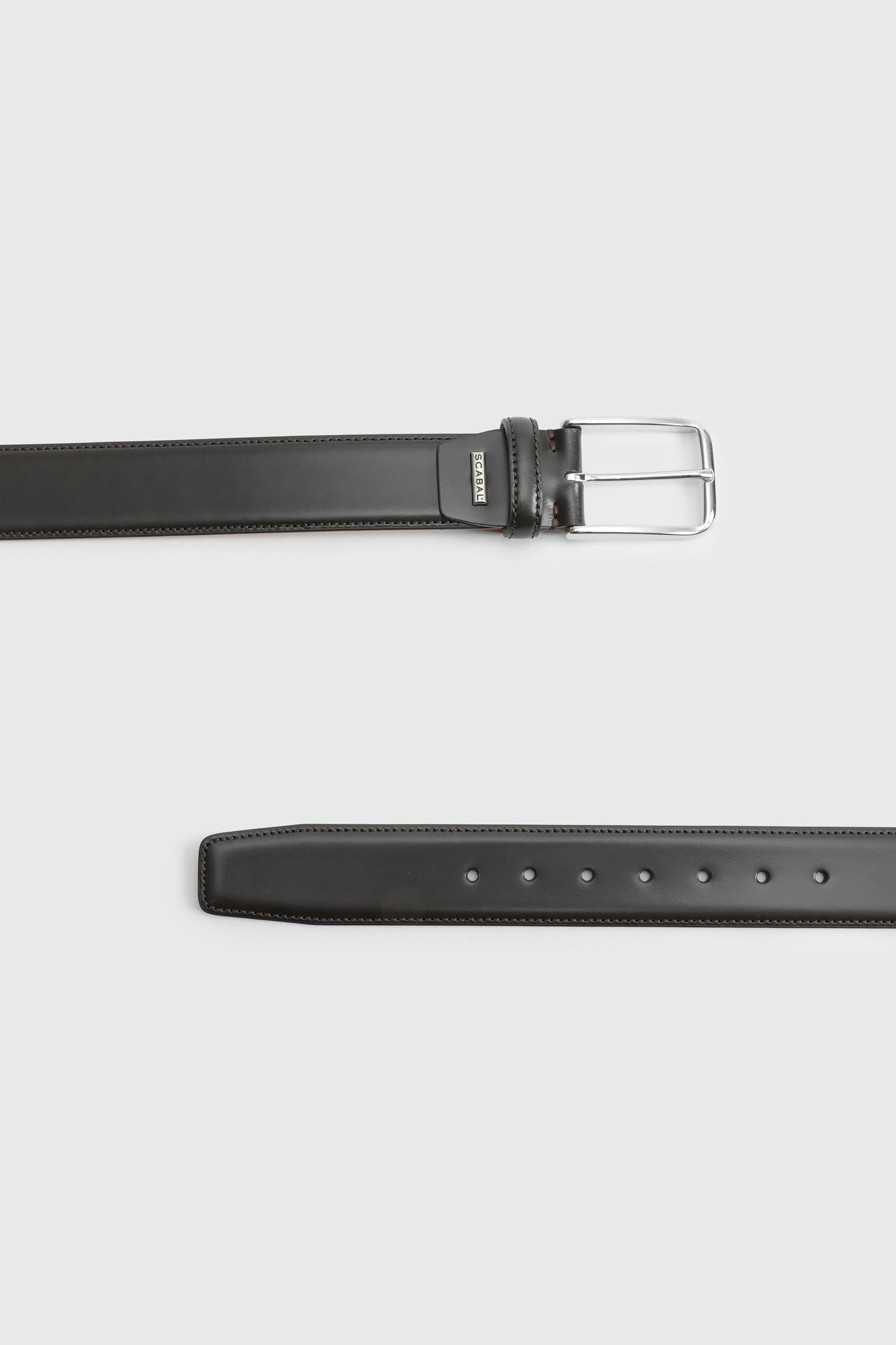 Dark Brown Leather Devonport Belt