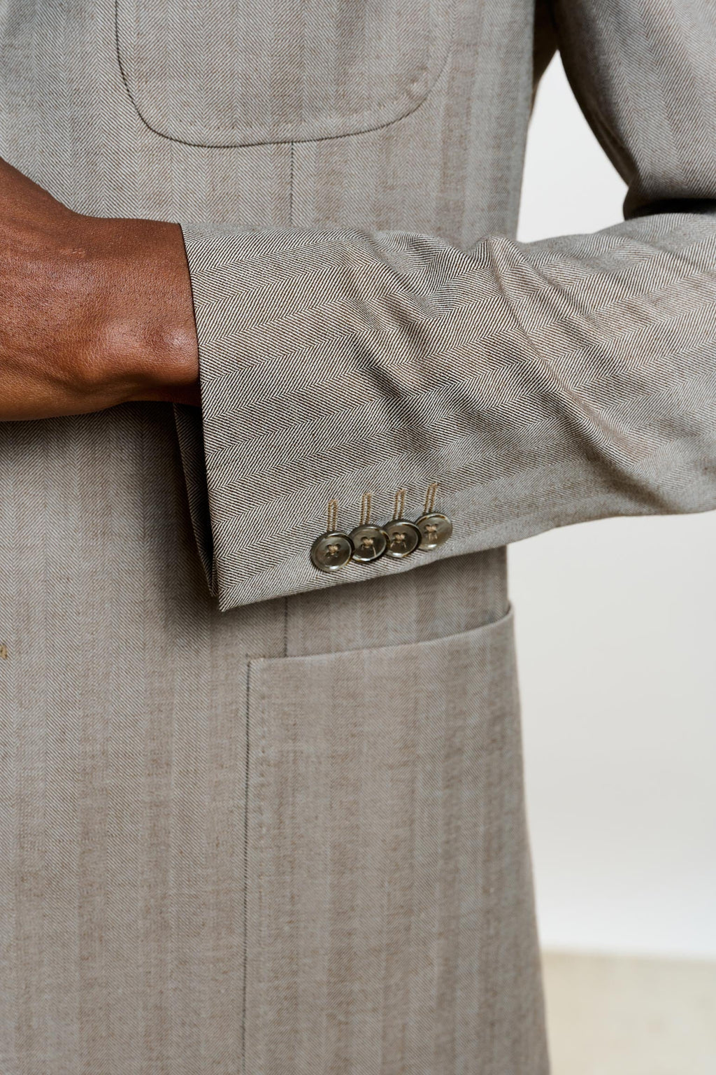 Herringbone Grey Soho Jacket Rhapsody — detail 1
