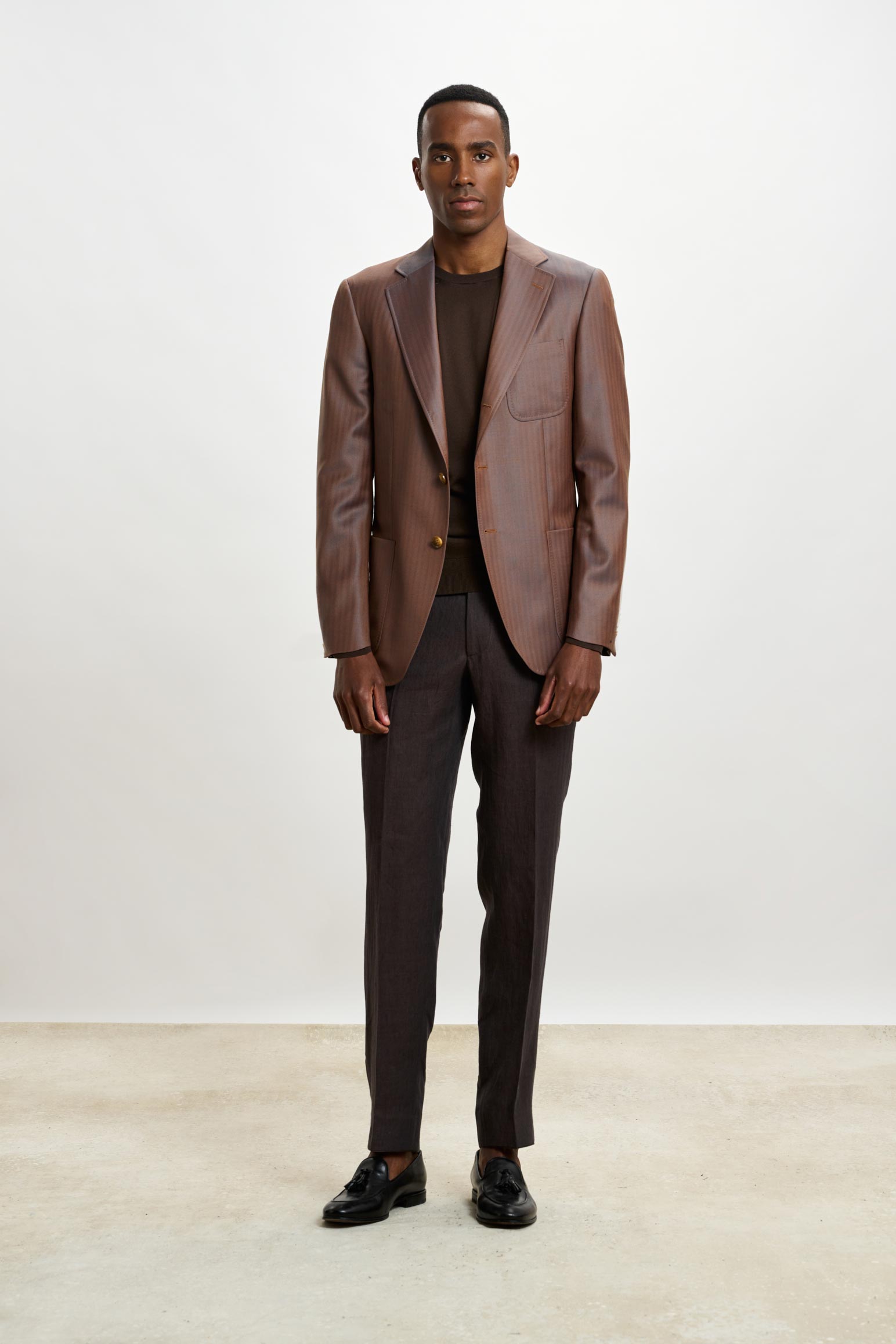 Herringbone Brown Soho Jacket Rhapsody — detail 5