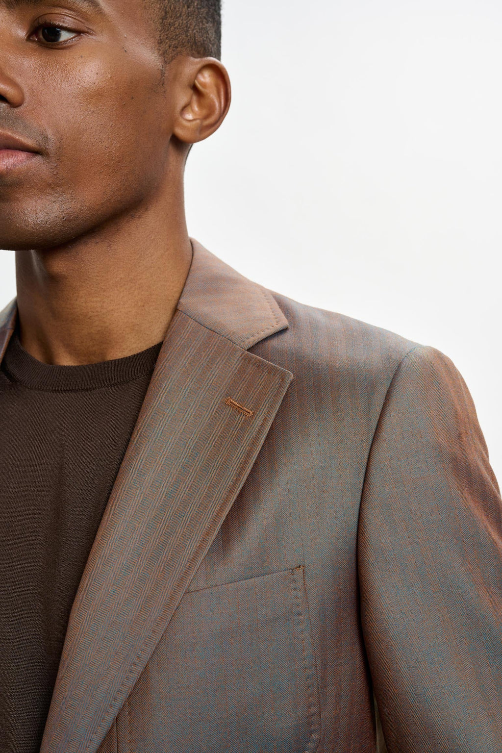 Herringbone Brown Soho Jacket Rhapsody — detail 4