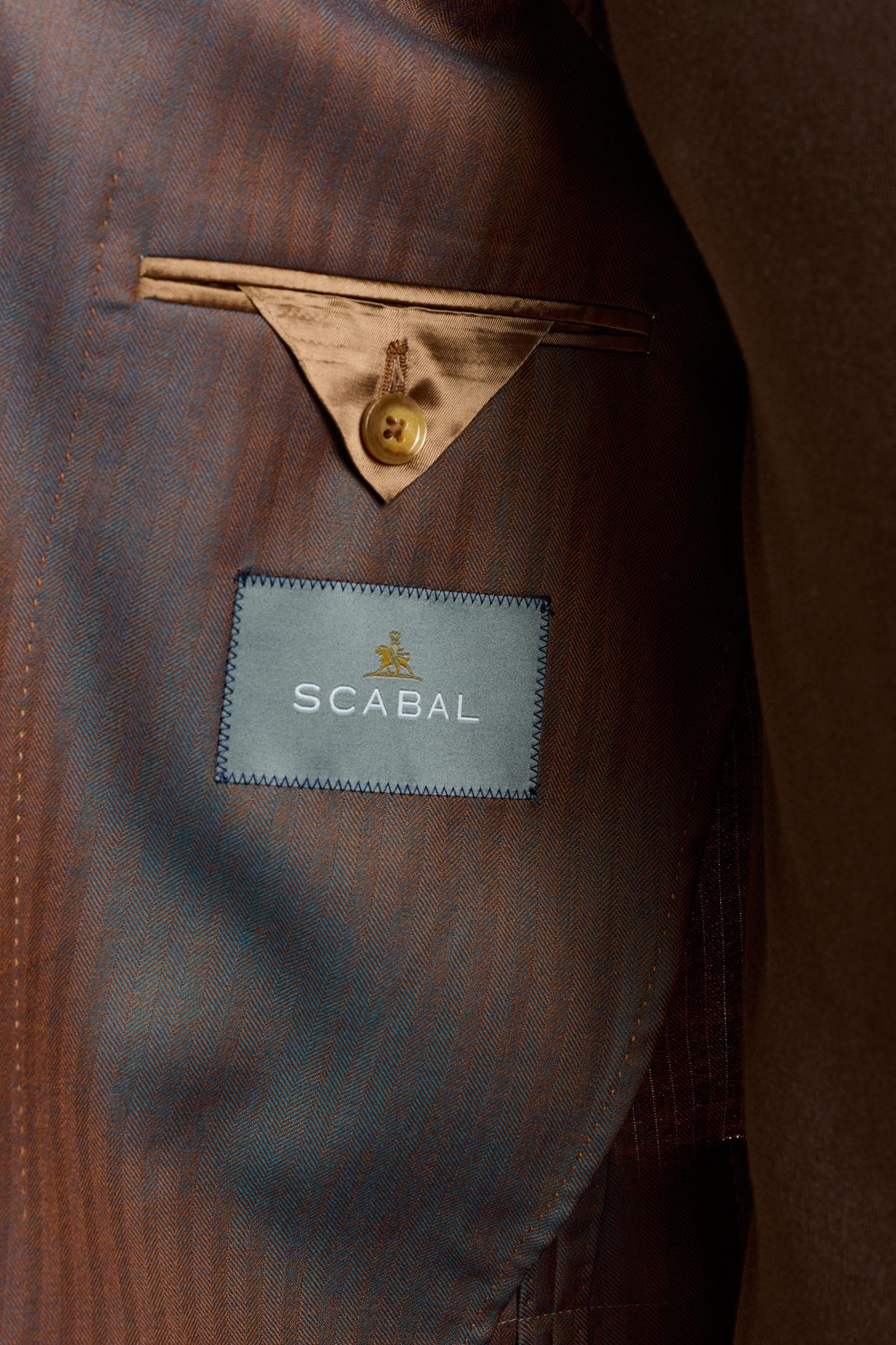 Herringbone Brown Soho Jacket Rhapsody — detail 3