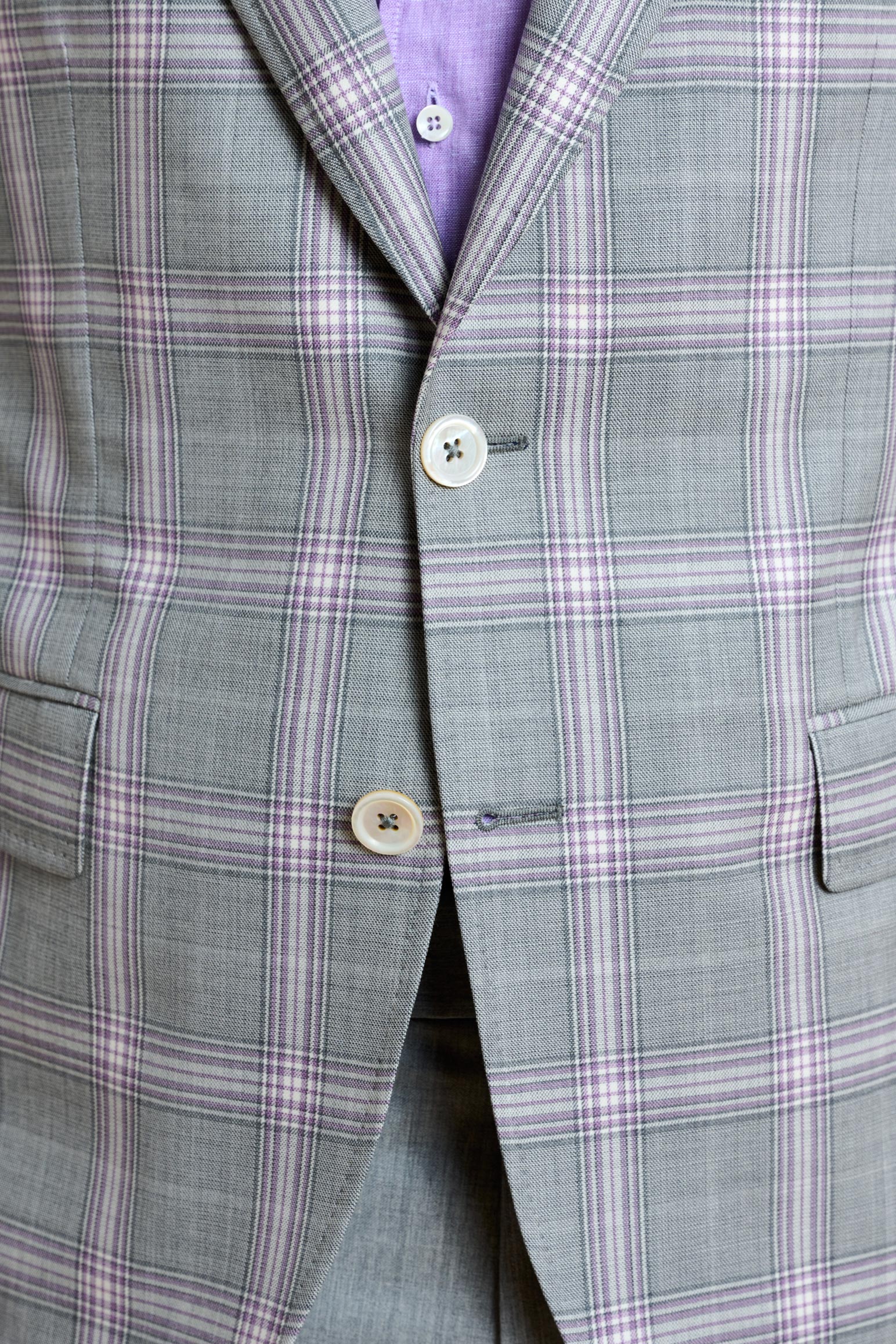 Light Grey & Lila Check Soho Jacket Mosaic — detail 2