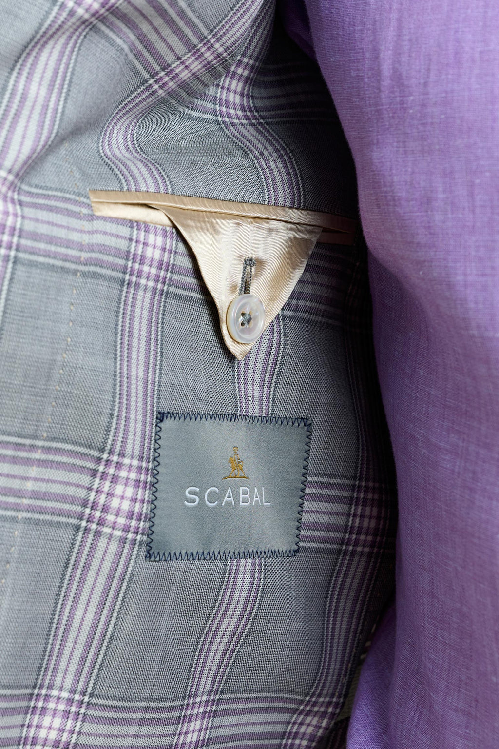 Light Grey & Lila Check Soho Jacket Mosaic — detail 4