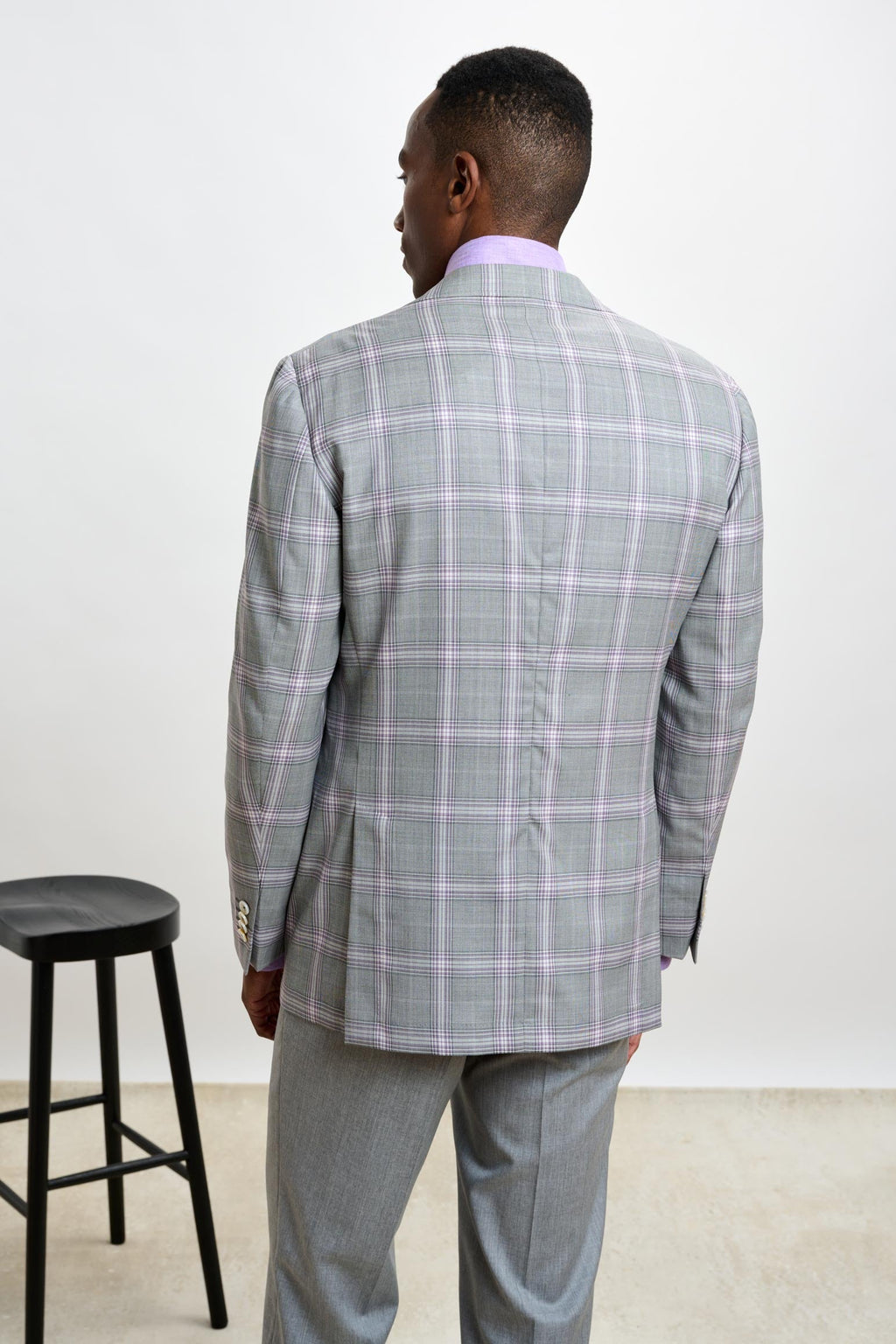 Light Grey & Lila Check Soho Jacket Mosaic — detail 7