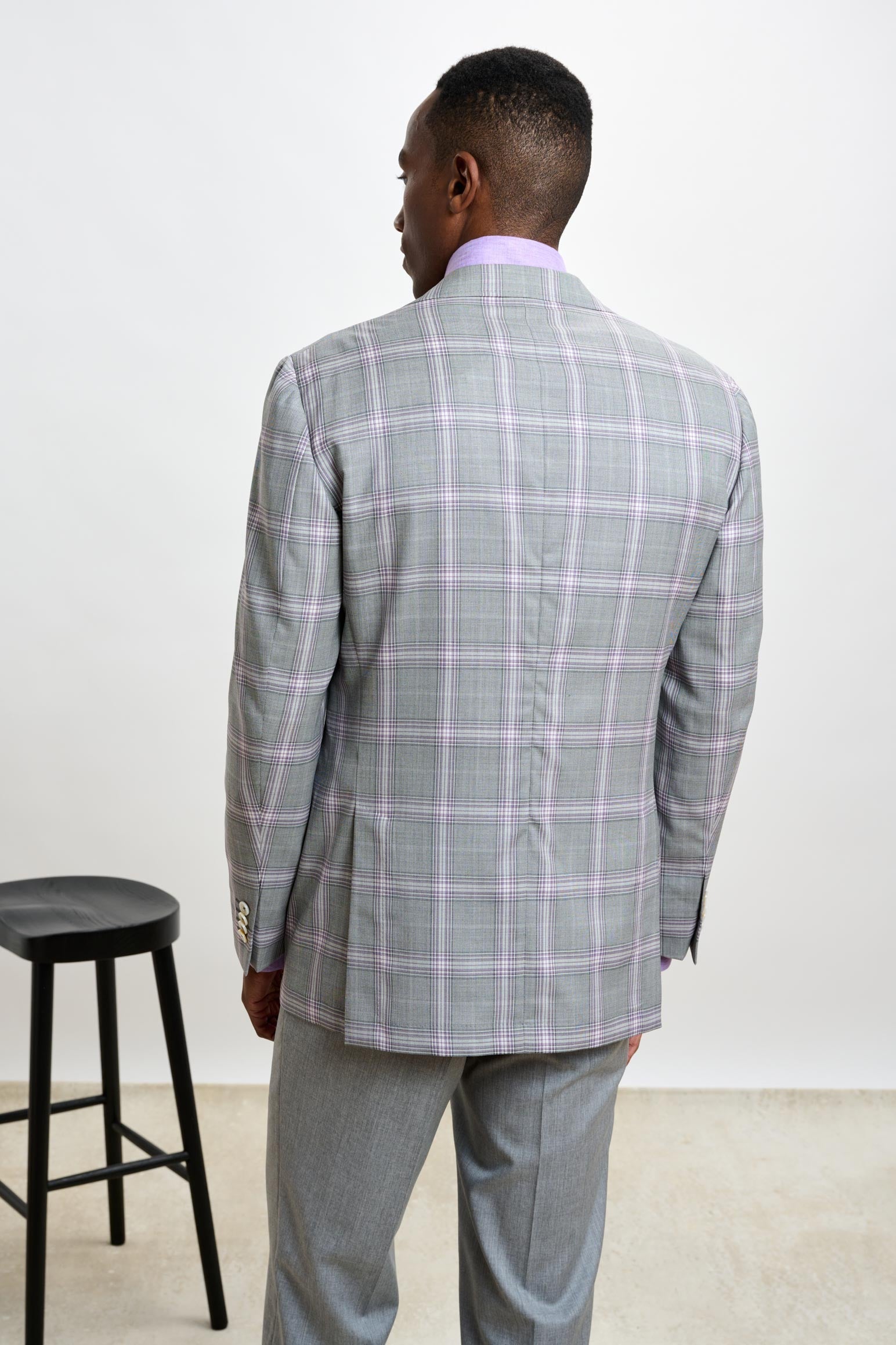 Light Grey & Lila Check Soho Jacket Mosaic — detail 7
