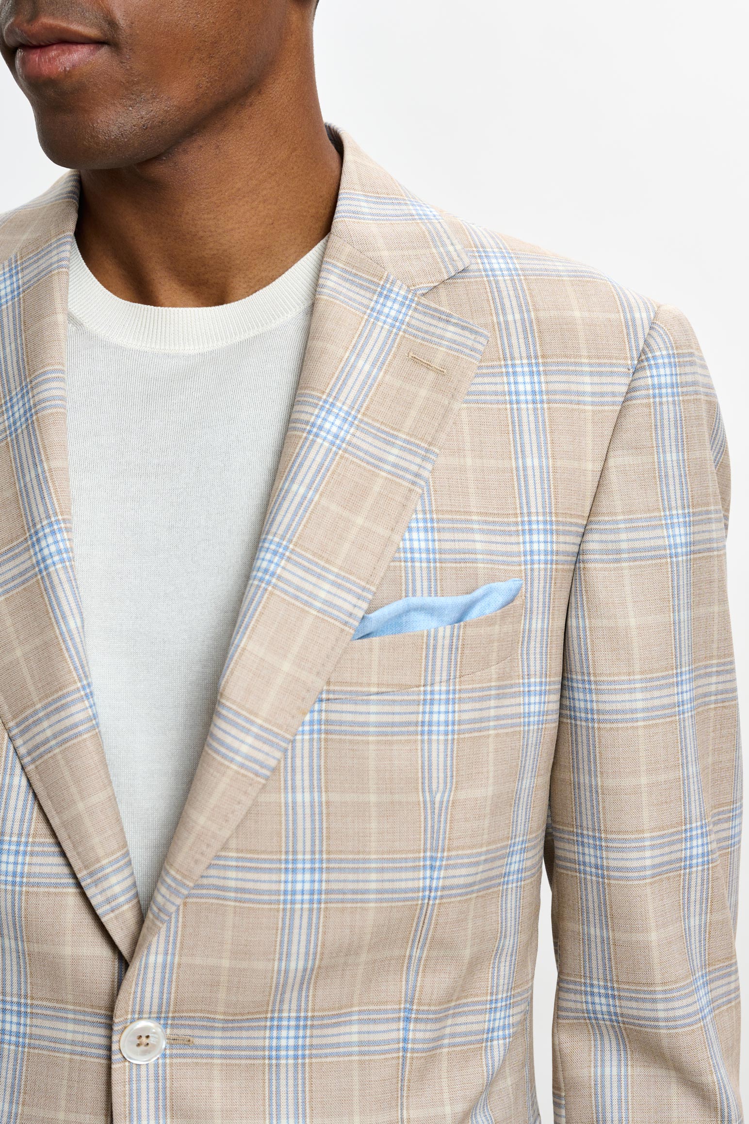 Light Beige & Blue Check Soho Jacket Mosaic — detail 5