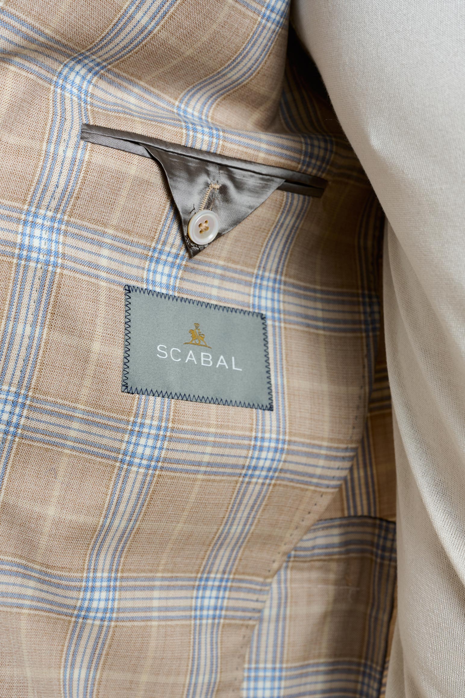 Light Beige & Blue Check Soho Jacket Mosaic — detail 4