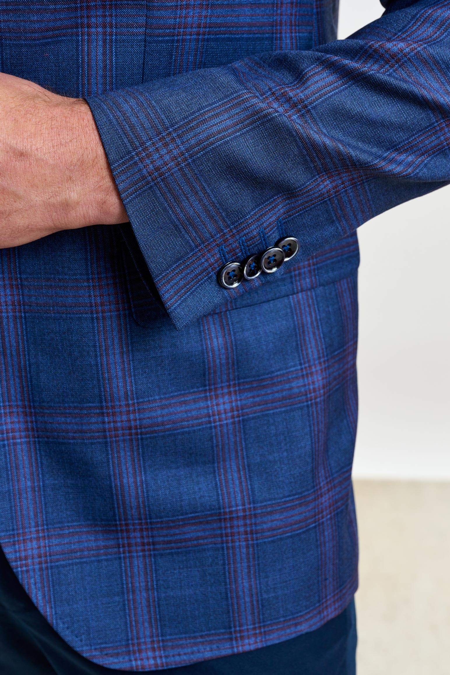 Blue & Red Check Soho Jacket Mosaic — detail 1