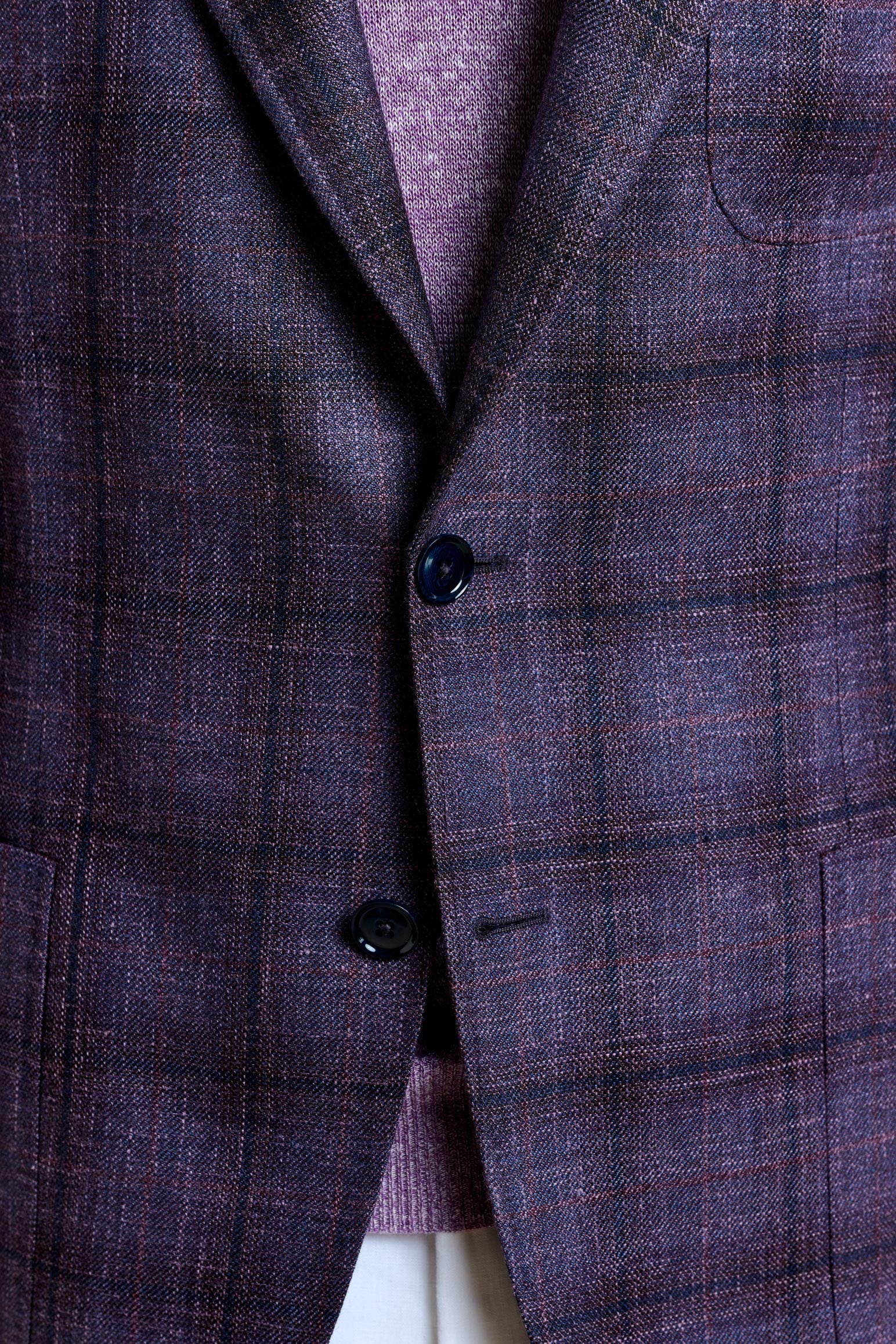 Dark Aubergine Check Soho Jacket Taormina — detail 1