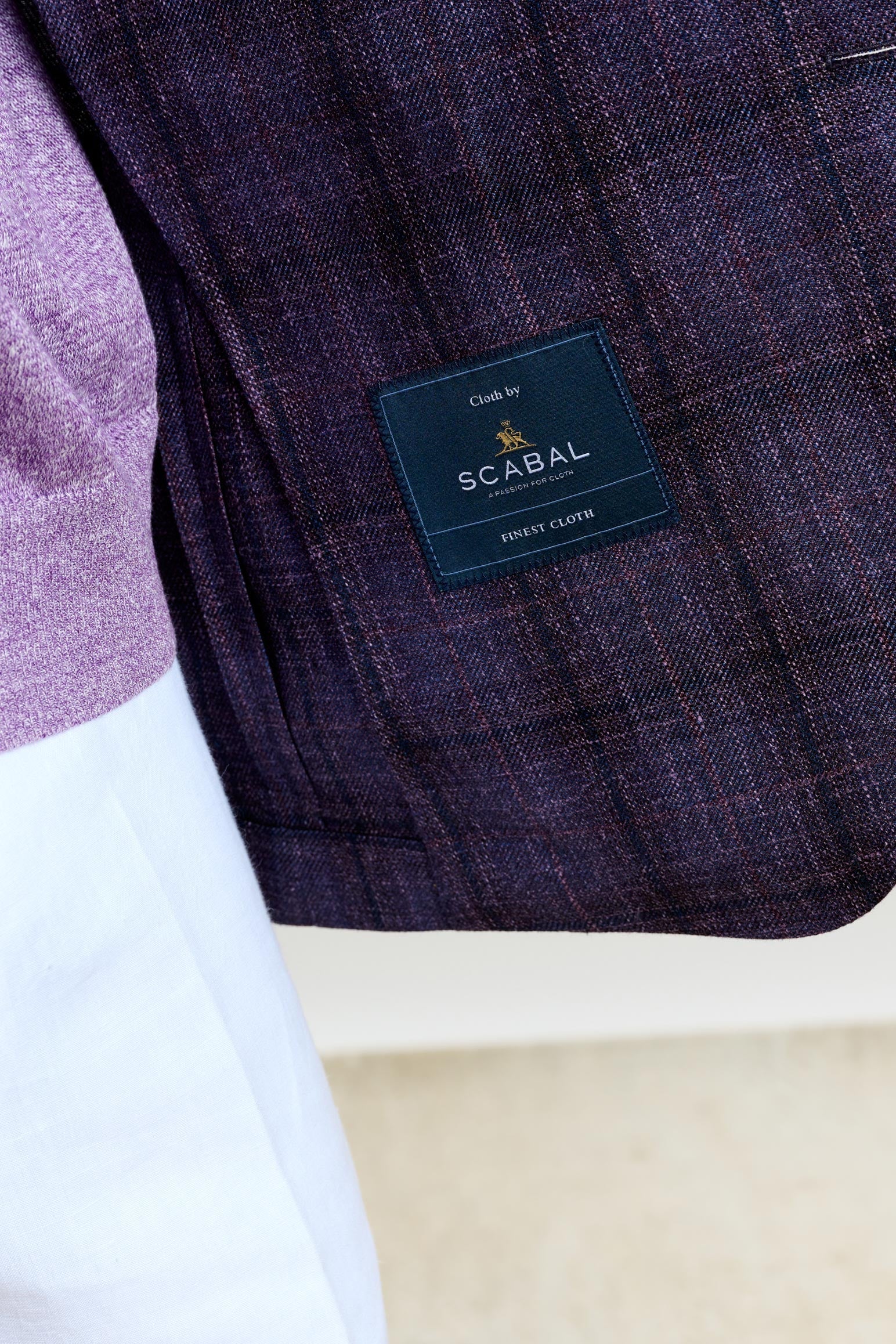 Dark Aubergine Check Soho Jacket Taormina — detail 2