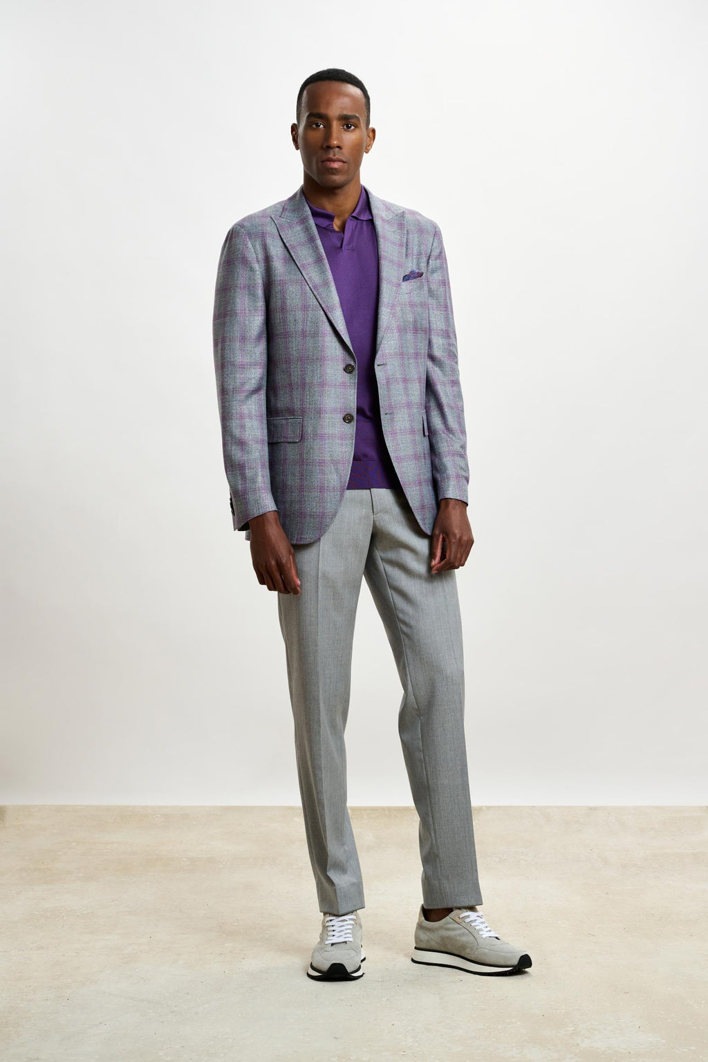 Lila Check Kenton Jacket Taormina — detail 1