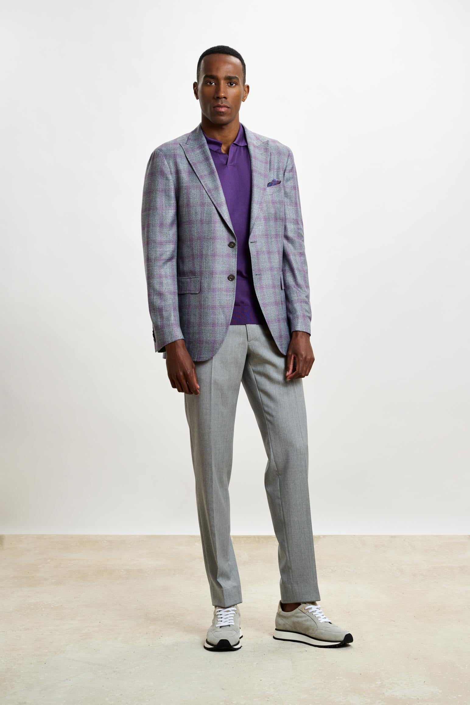 Lila Check Kenton Jacket Taormina — detail 1