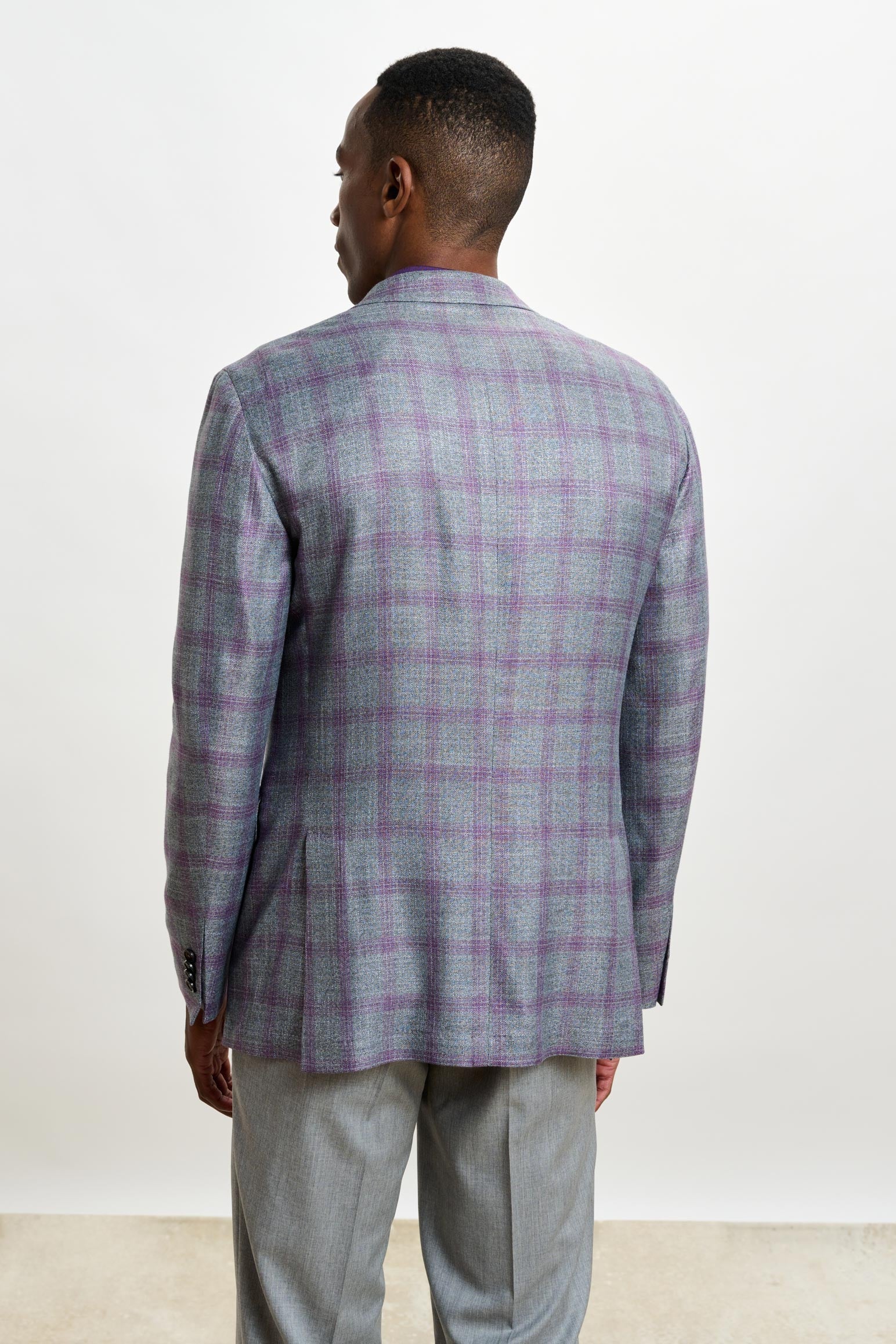 Lila Check Kenton Jacket Taormina — detail 2
