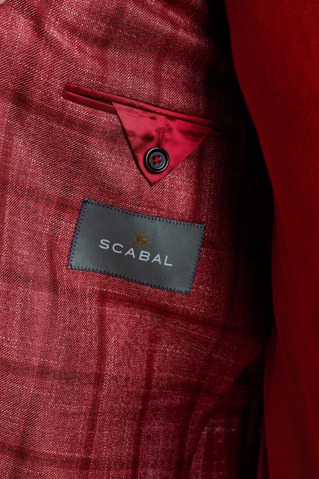 Red Check Soho Jacket Taormina — detail 4