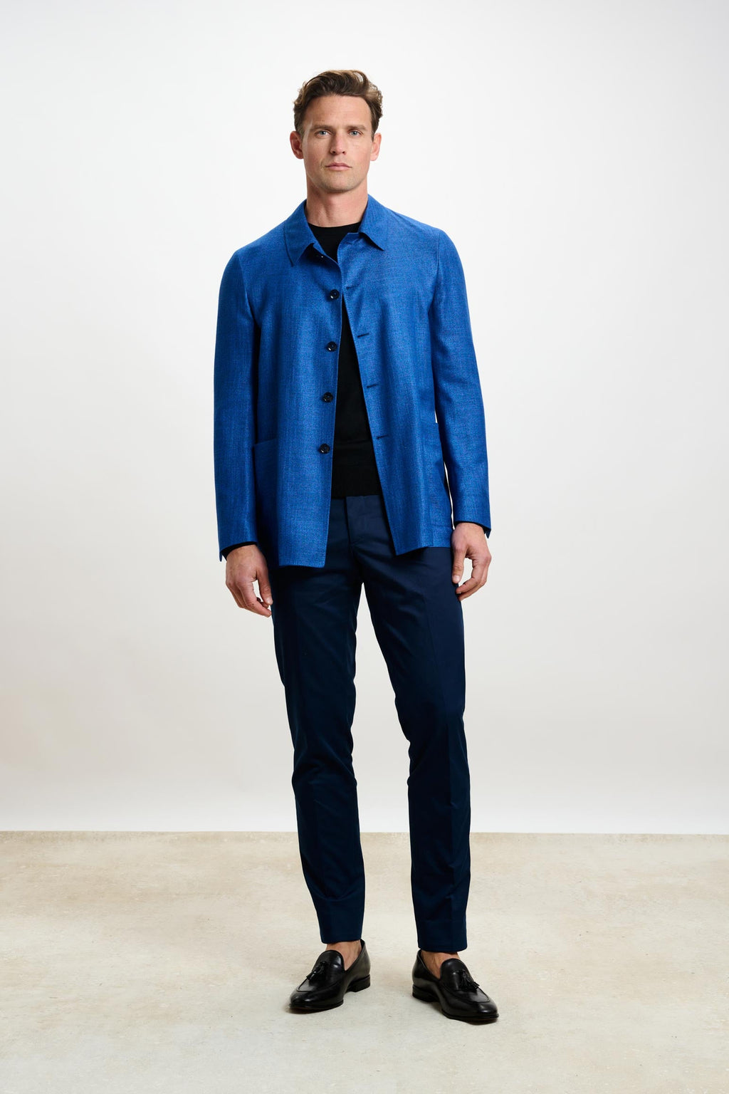 Blue Chelsea Shirt Jacket Taormina — detail 2