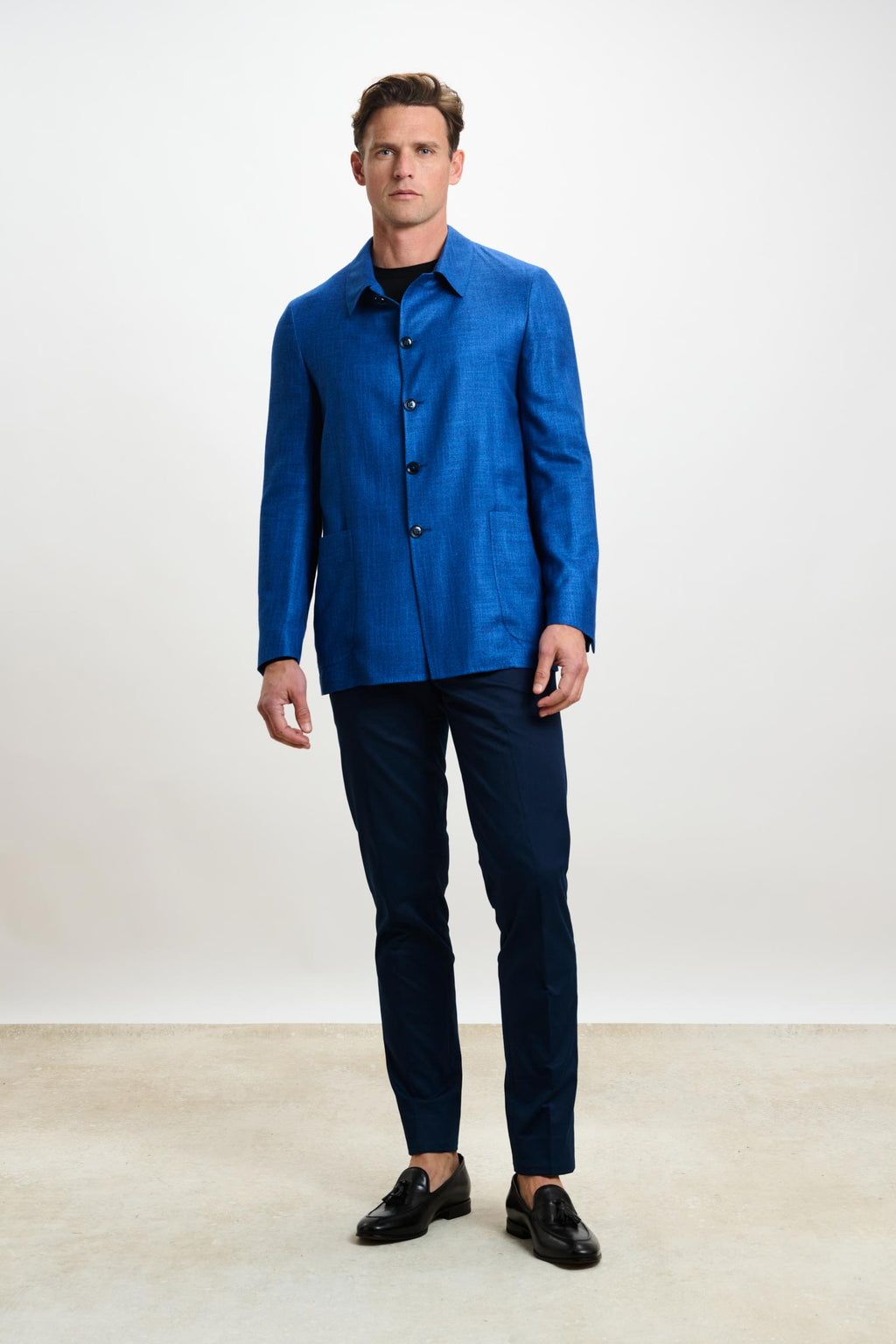 Blue Chelsea Shirt Jacket Taormina — detail 3