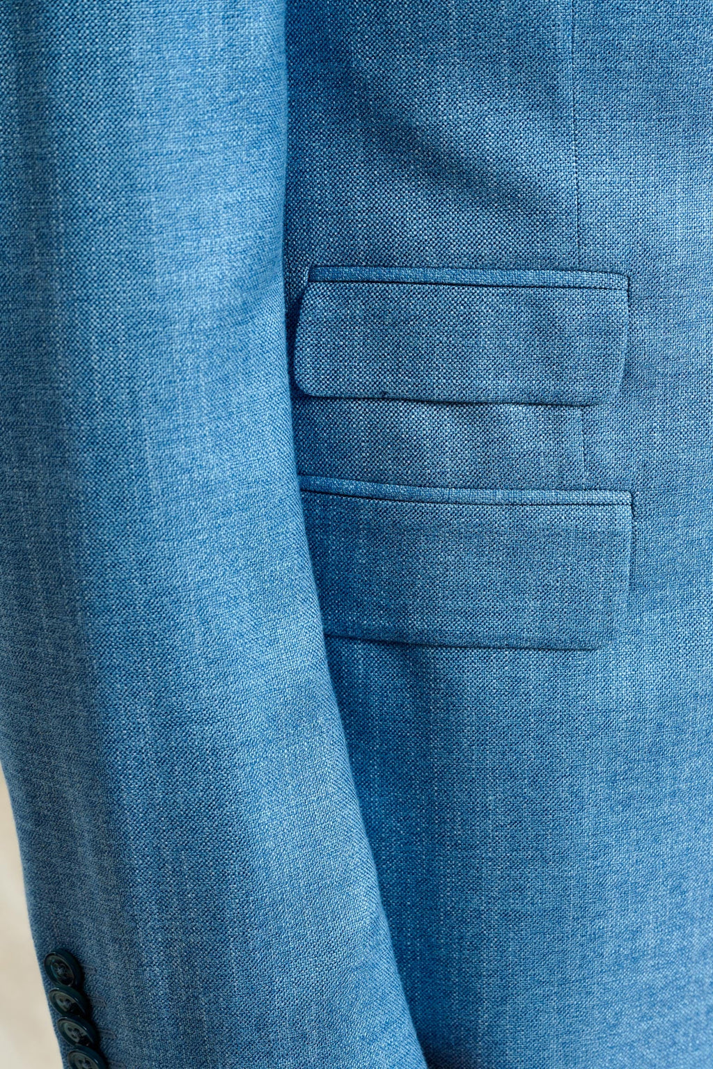 Plain Light Blue Kenton Jacket Taormina — detail 2