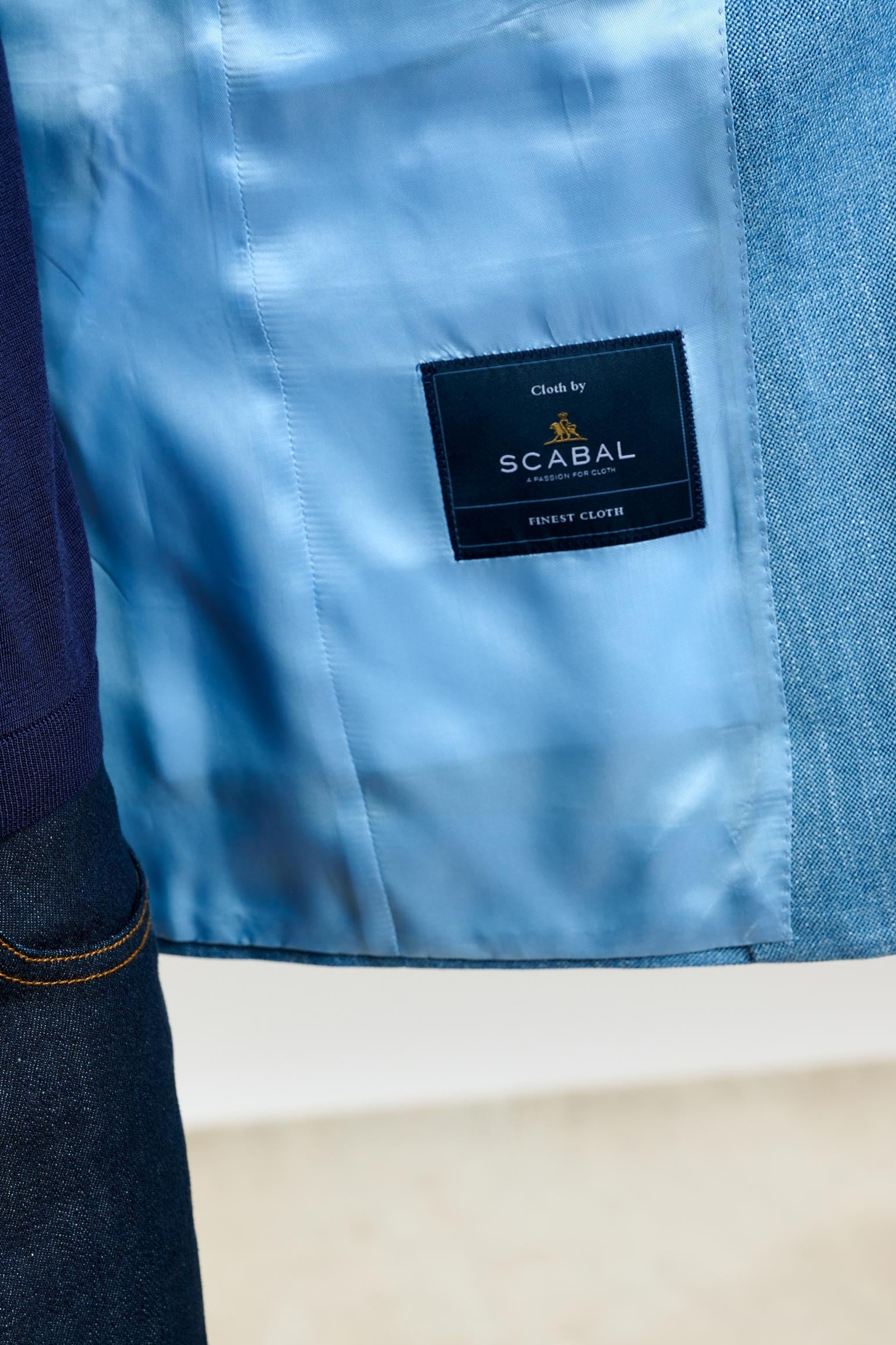 Plain Light Blue Kenton Jacket Taormina — detail 3