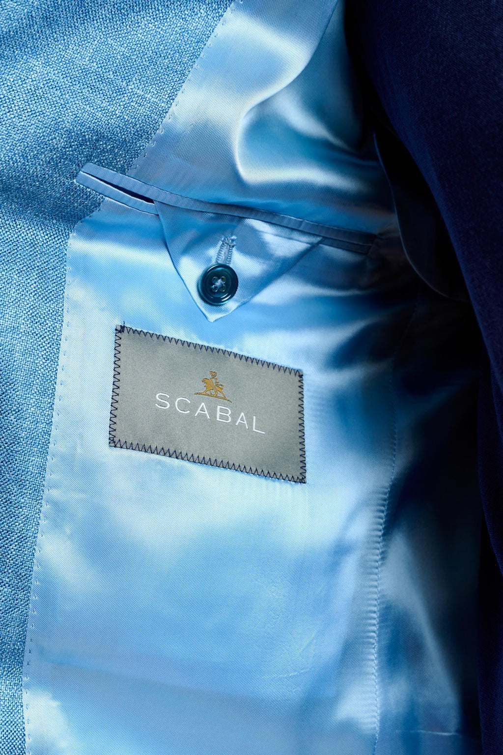 Plain Light Blue Kenton Jacket Taormina — detail 4