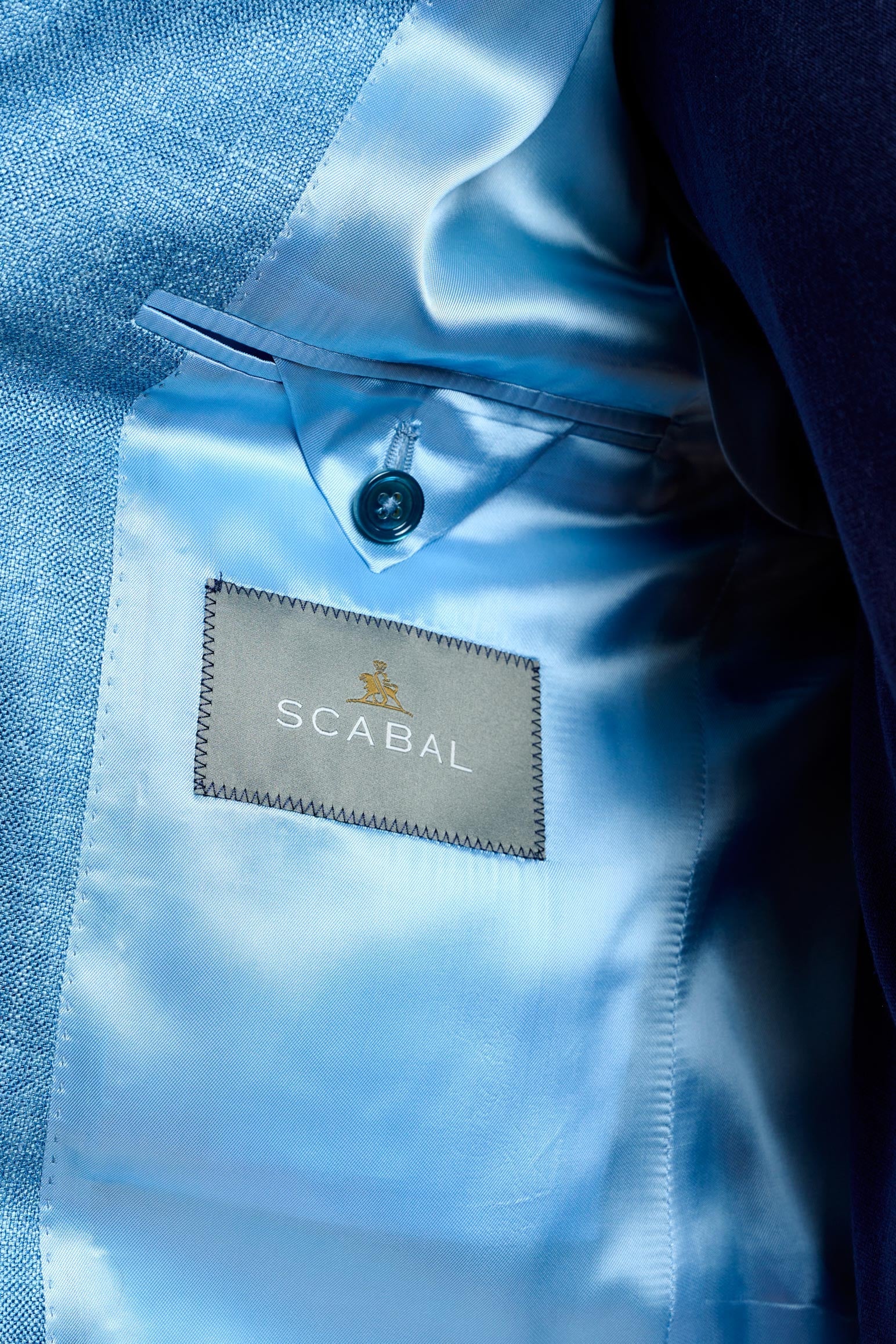 Plain Light Blue Kenton Jacket Taormina — detail 4