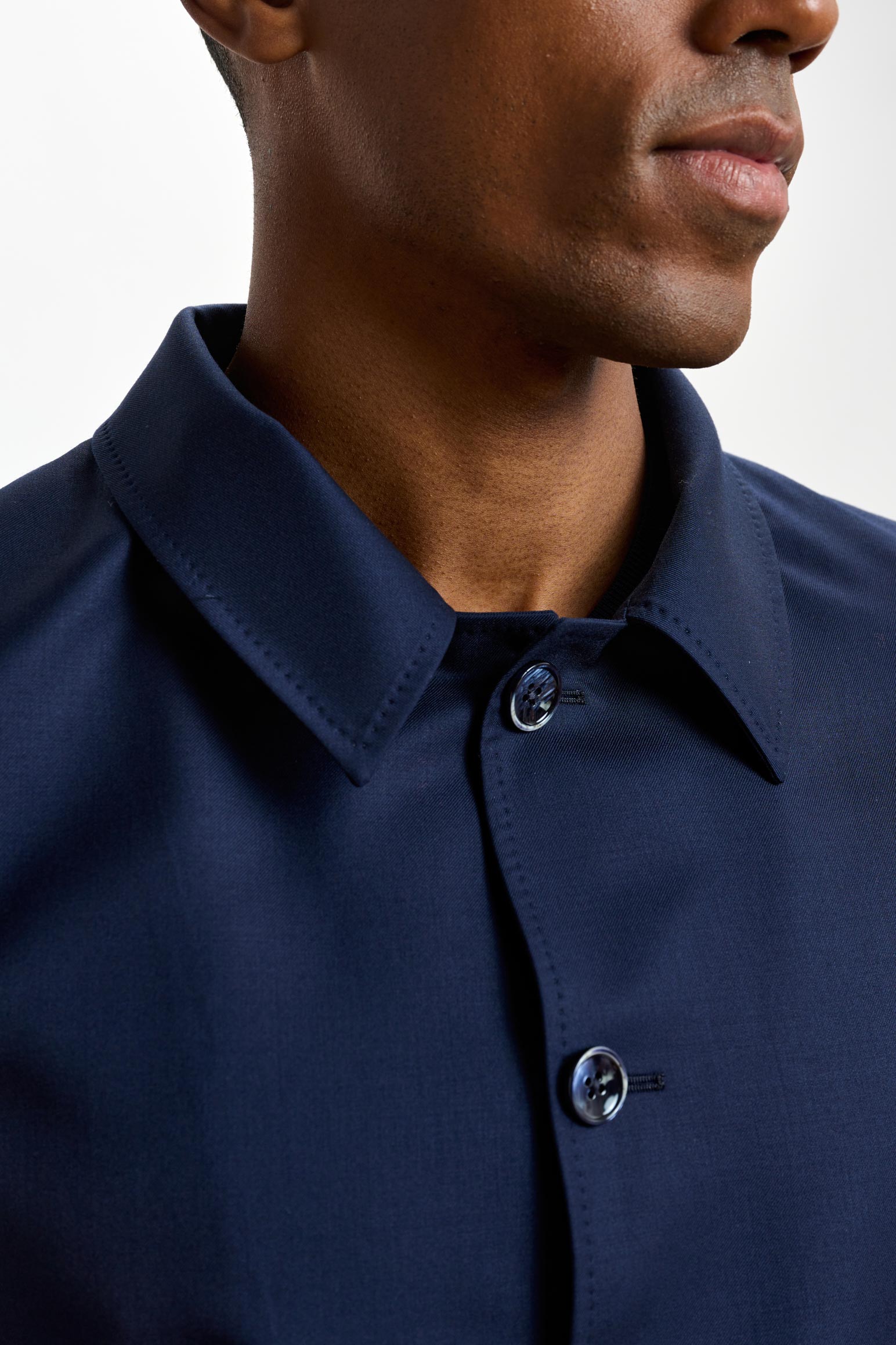 Navy Chelsea Eton Shirt Jacket — detail 4