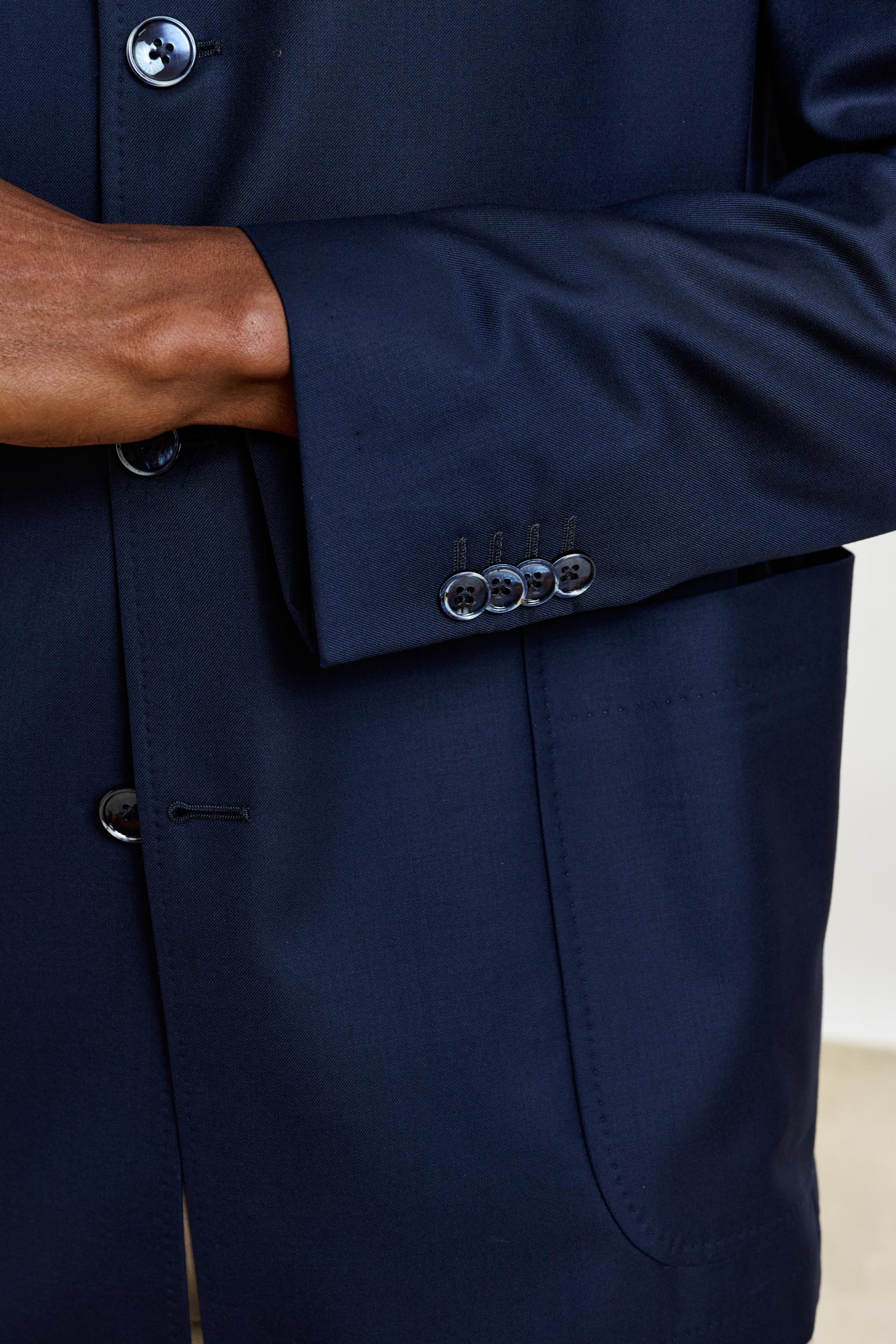 Navy Chelsea Eton Shirt Jacket — detail 1