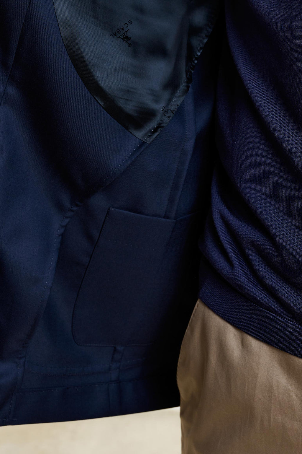Navy Chelsea Eton Shirt Jacket — detail 3