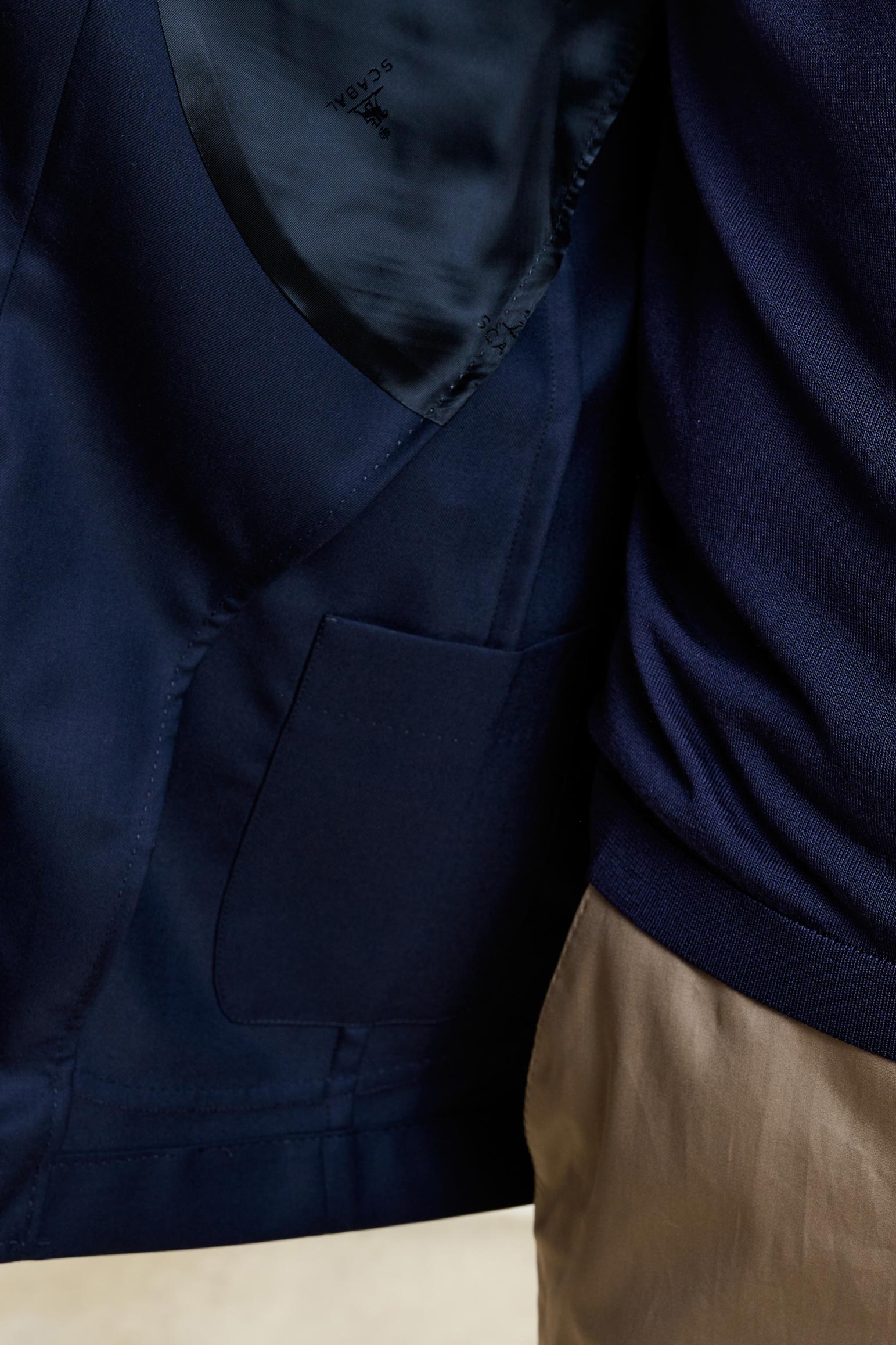 Navy Chelsea Eton Shirt Jacket — detail 3