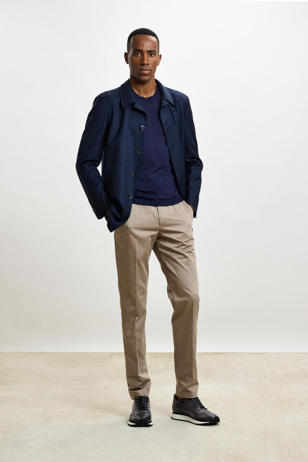 Navy Chelsea Eton Shirt Jacket — detail 7