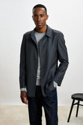 Grey Chelsea Eton Shirt Jacket