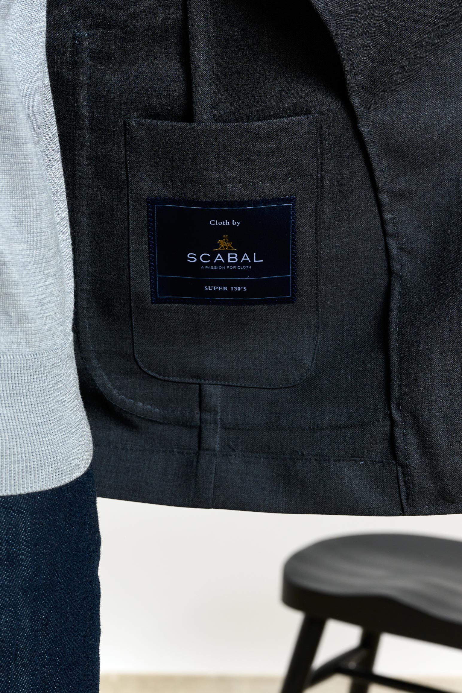 Grey Chelsea Eton Shirt Jacket — detail 3