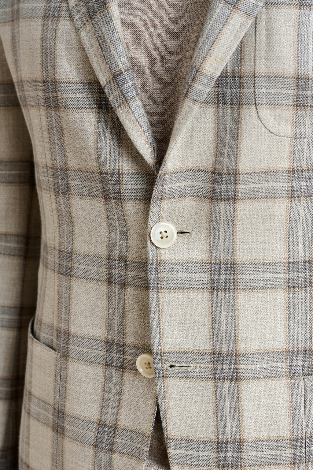 Light Beige Check Kenton Jacket Taormina — detail 2