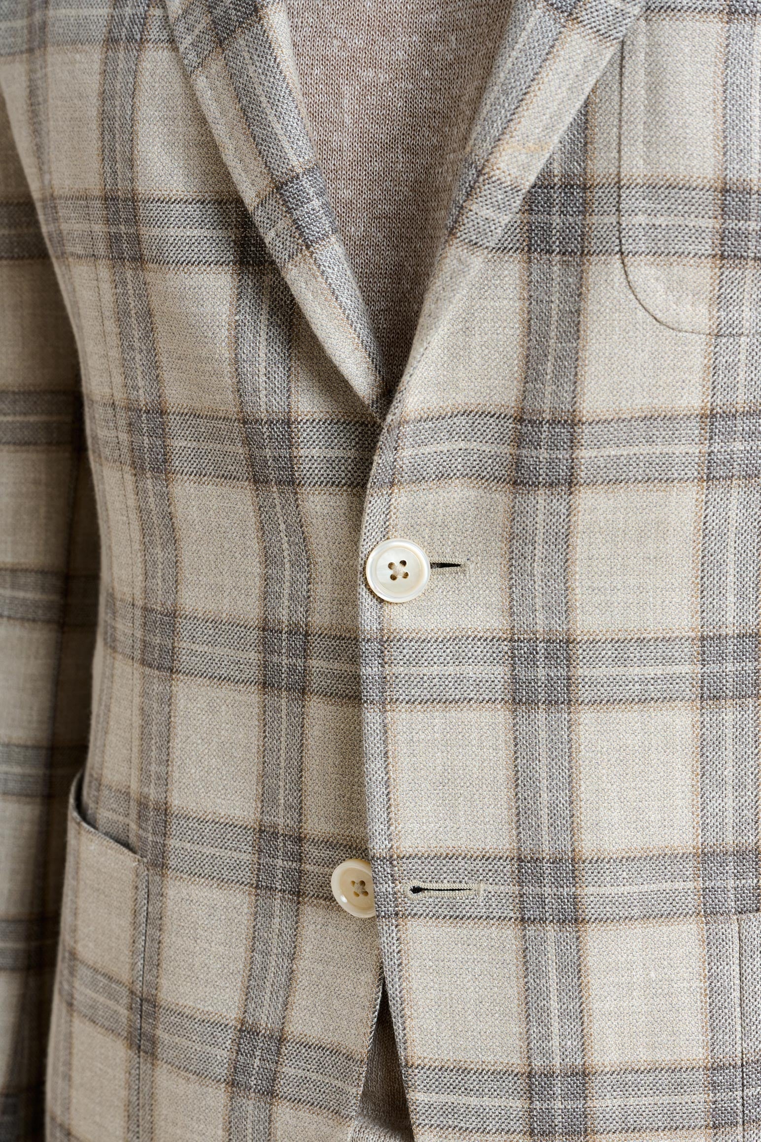 Light Beige Check Kenton Jacket Taormina — detail 2