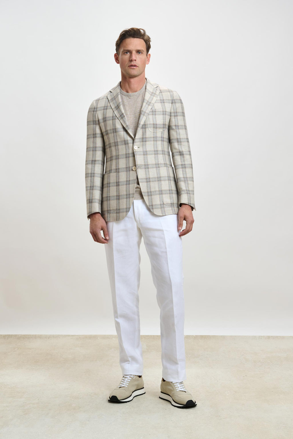 Light Beige Check Kenton Jacket Taormina — detail 5