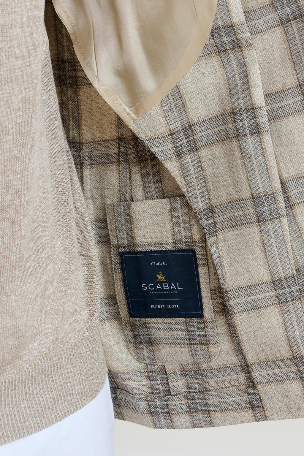 Light Beige Check Kenton Jacket Taormina — detail 3