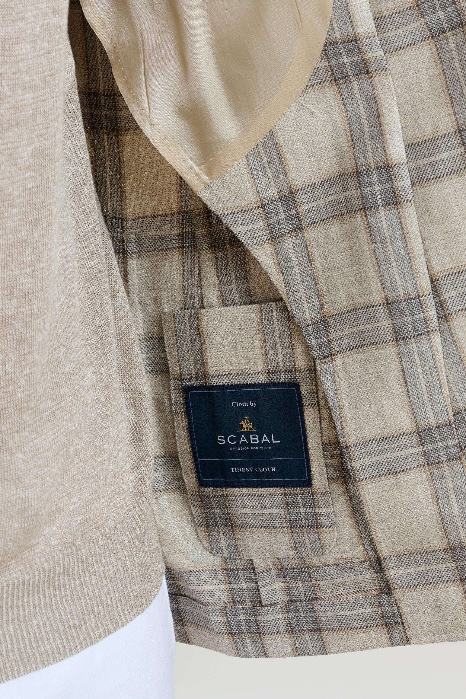 Light Beige Check Kenton Jacket Taormina — detail 3