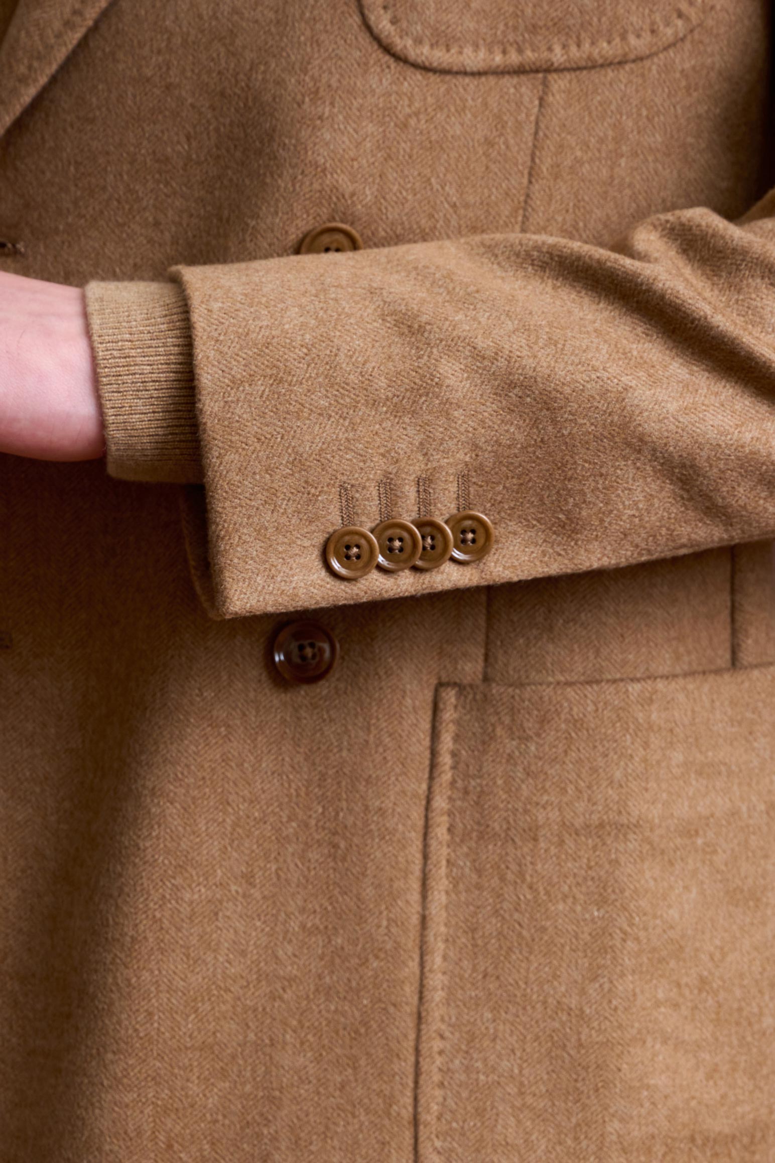Brown 100% Cashmere Kenton Jacket St Moritz — detail 1