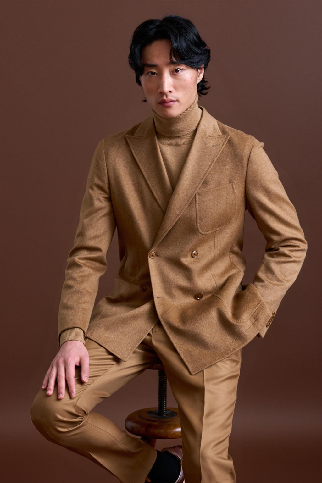 Brown 100% Cashmere Kenton Jacket St Moritz — detail 7