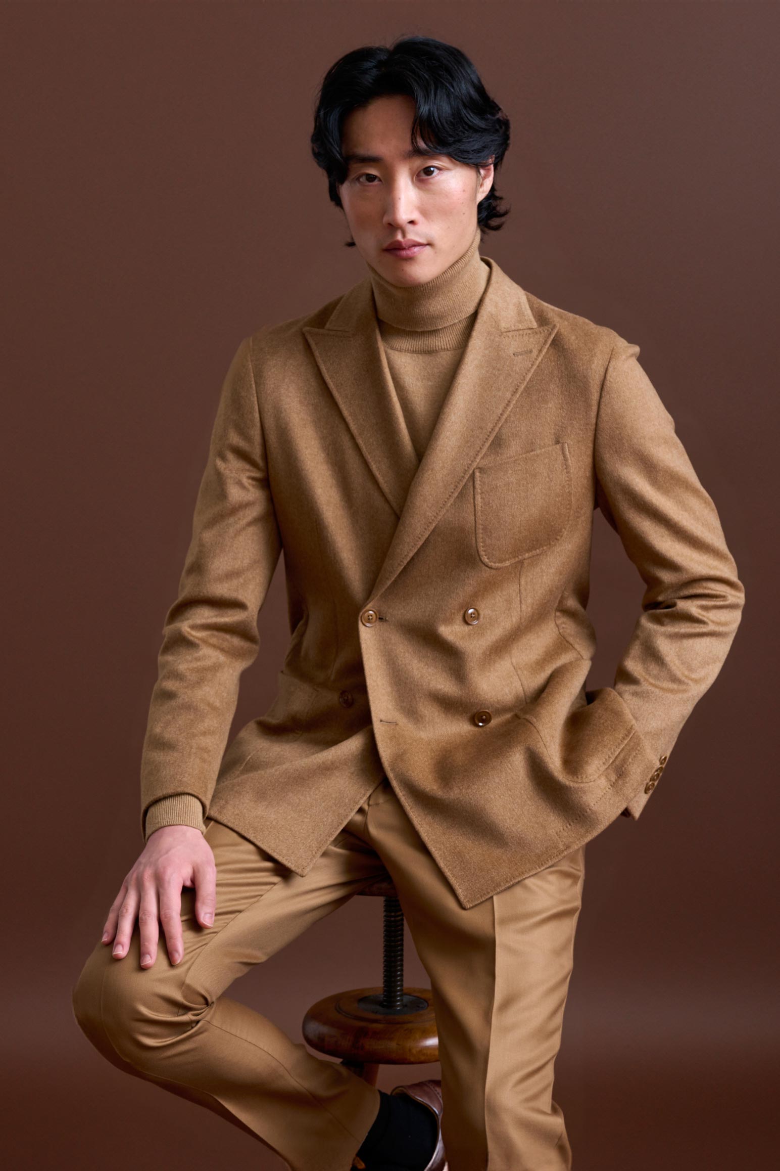 Brown 100% Cashmere Kenton Jacket St Moritz — detail 7
