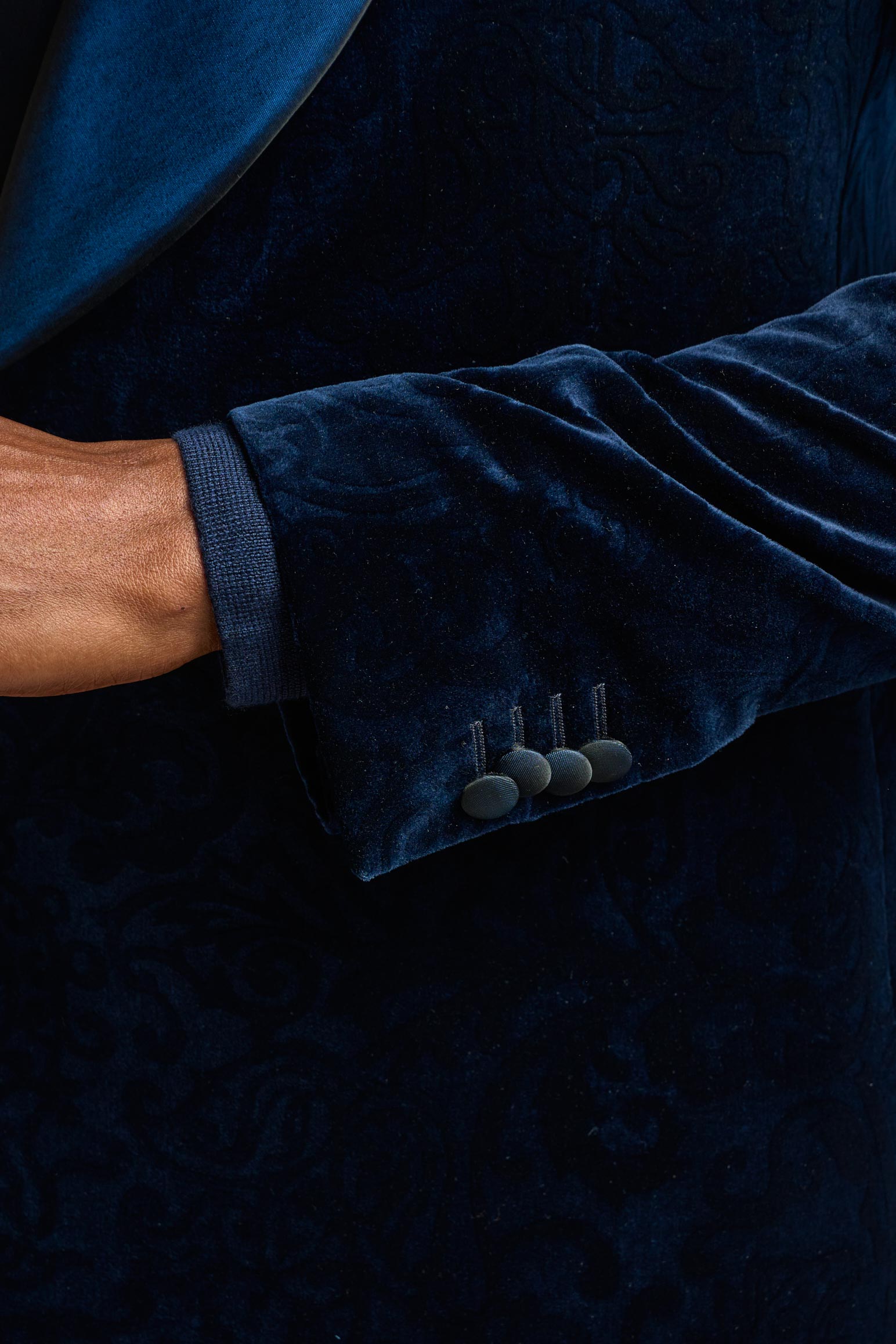 Navy Velvet Tuxedo Festival — detail 4