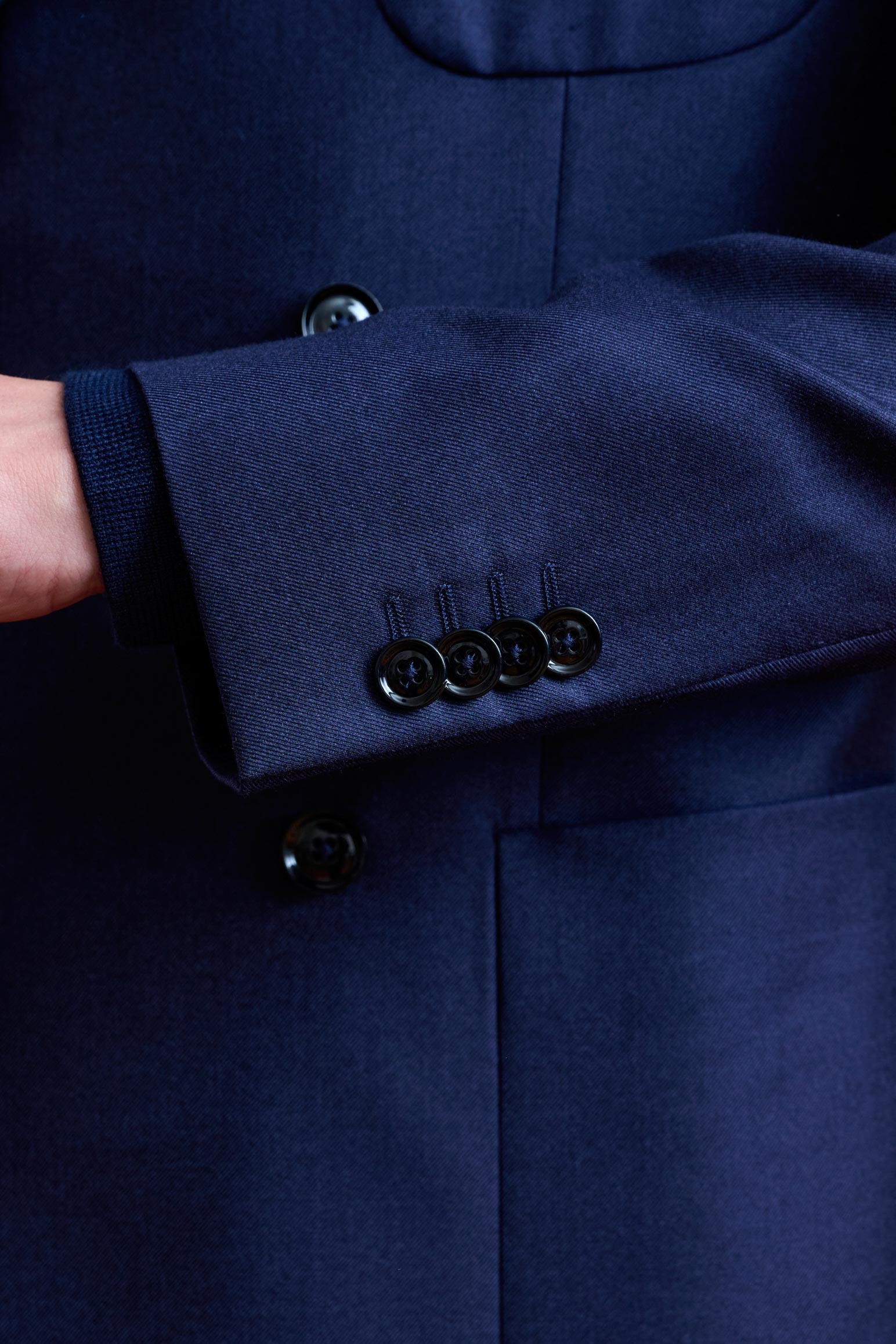 Blue 100% Cashmere Kenton Jacket St Moritz — detail 1