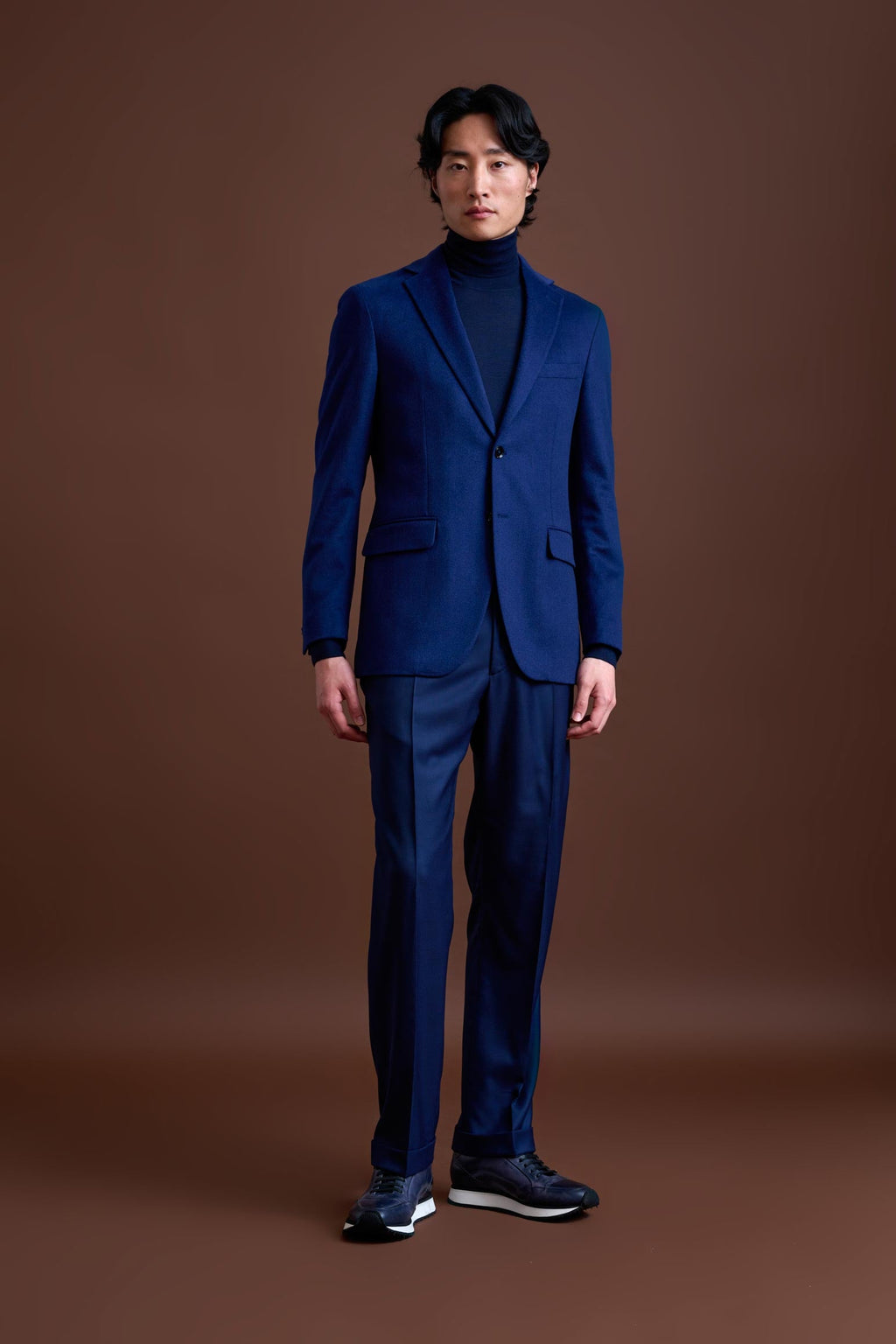Navy Cashmere & Silk Kenton Jacket Beverly Hills — detail 4