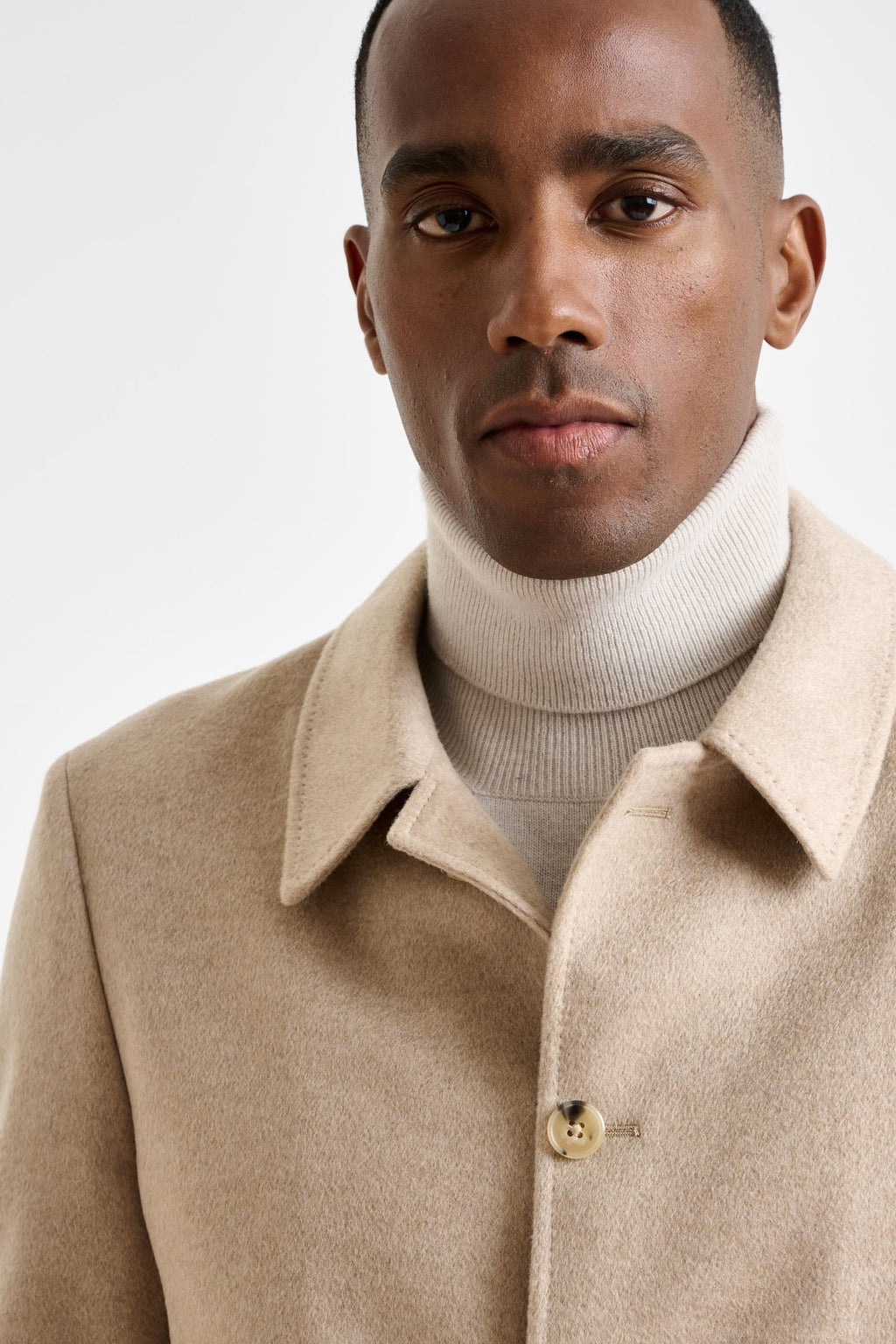 Brown 100% Cashmere Chelsea Shirt Jacket Zeus — detail 4